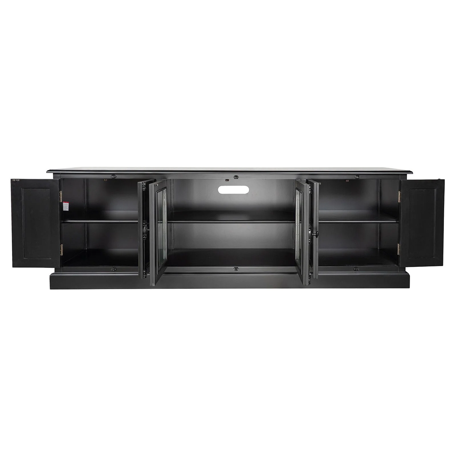 French Provincial Rustic Charm Glass-Door TV Stand Entertainment Unit 200cm Long - Image 19