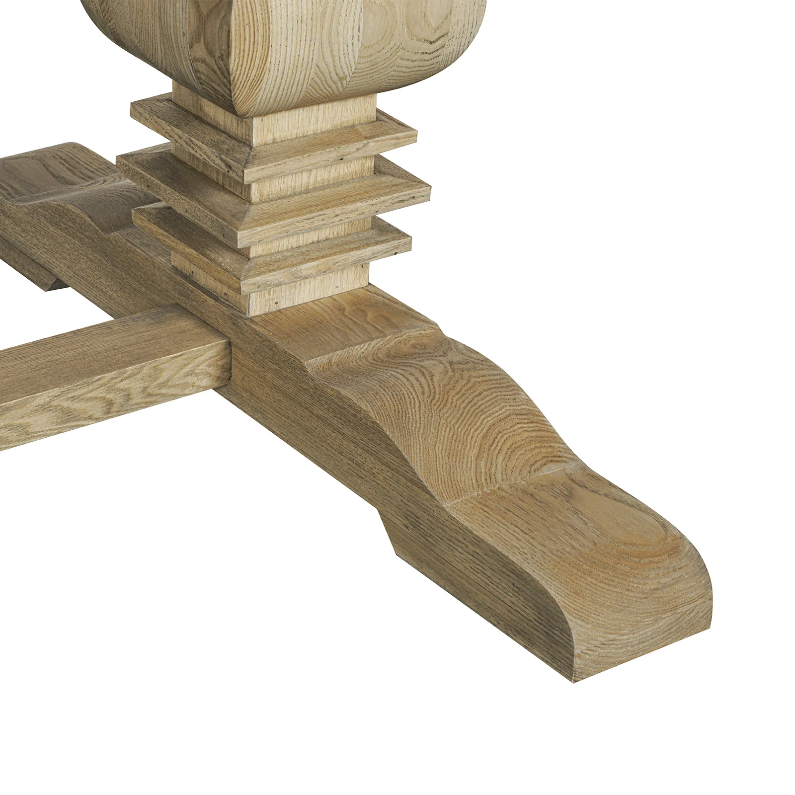 Classic Hamptons Natural Ash Extendable Pedestal Dining Table 180–260cm - Image 15