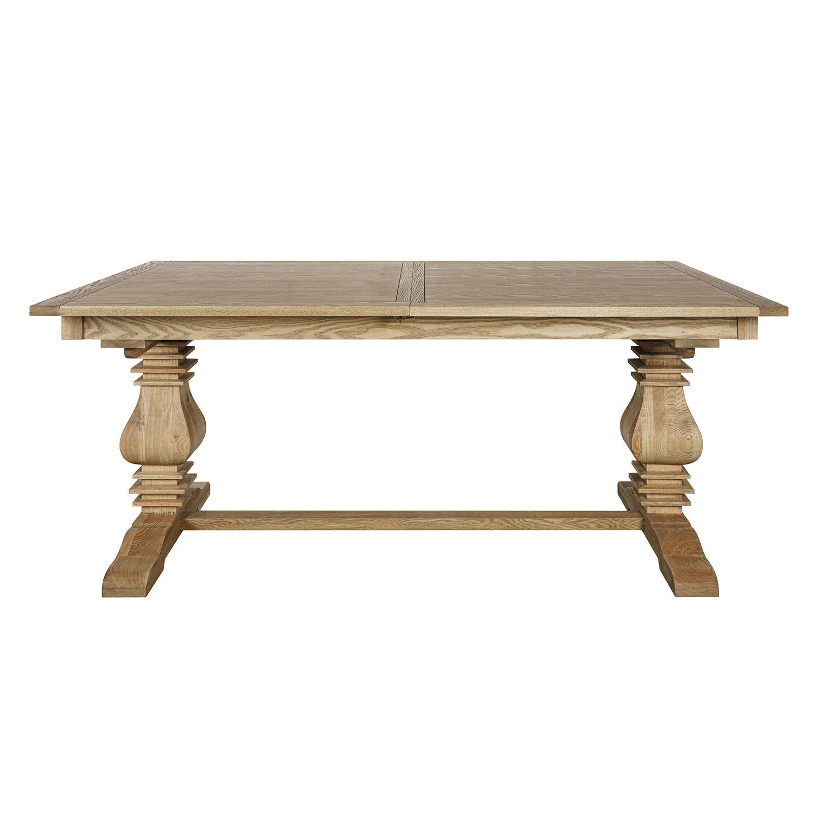 Classic Hamptons Natural Ash Extendable Pedestal Dining Table 180–260cm - Image 4