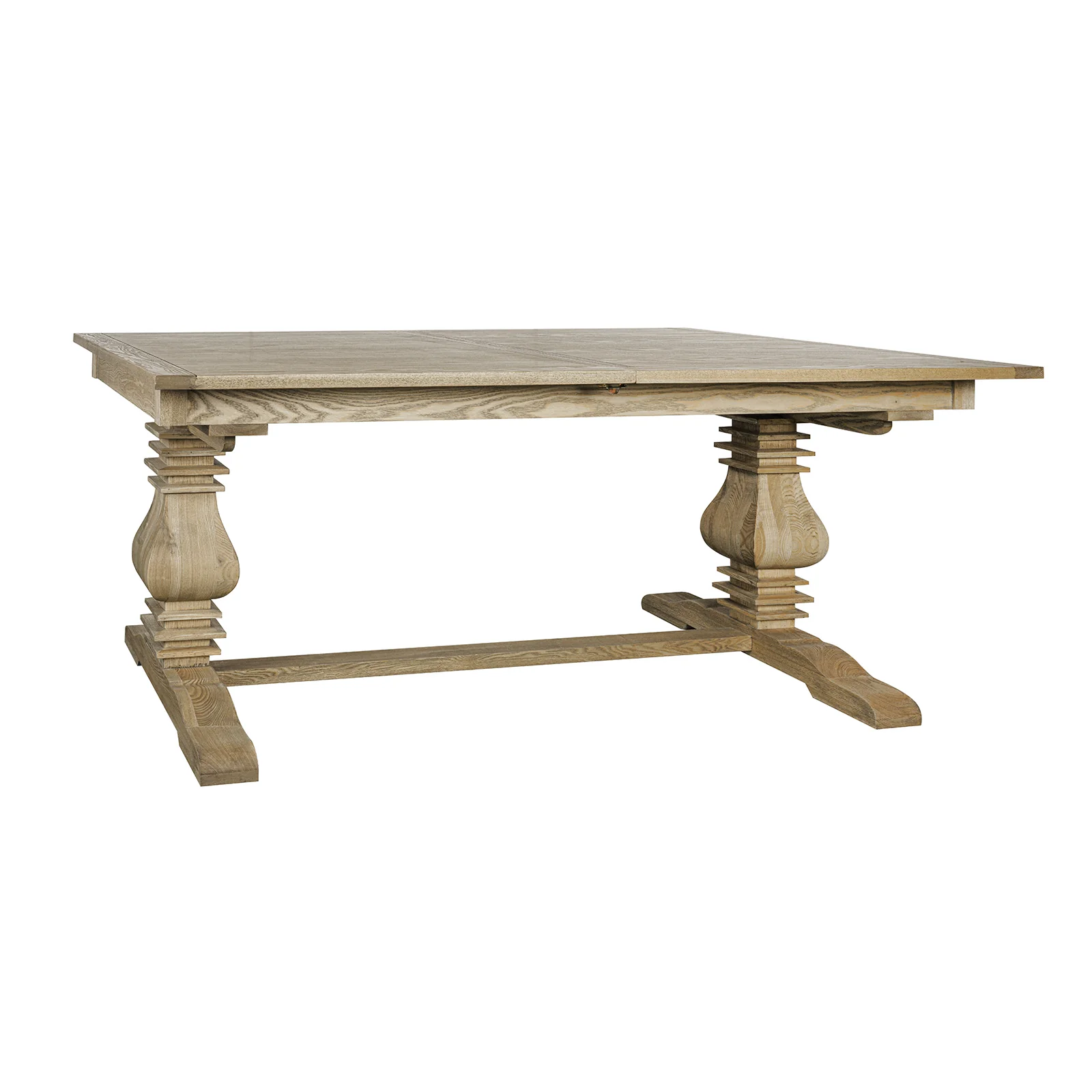 Classic Hamptons Natural Ash Extendable Pedestal Dining Table 180–260cm - Image 5