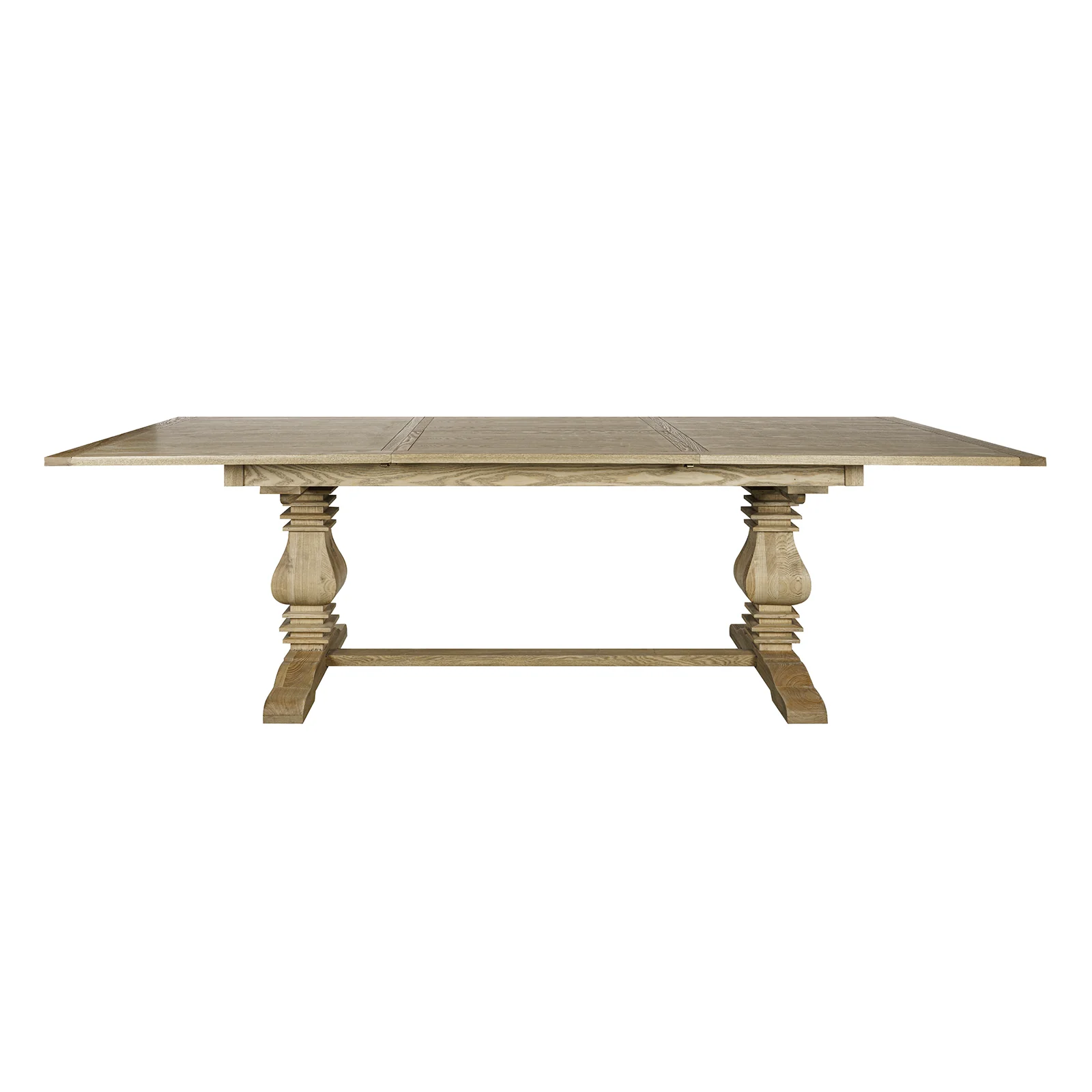 Classic Hamptons Natural Ash Extendable Pedestal Dining Table 180–260cm - Image 6