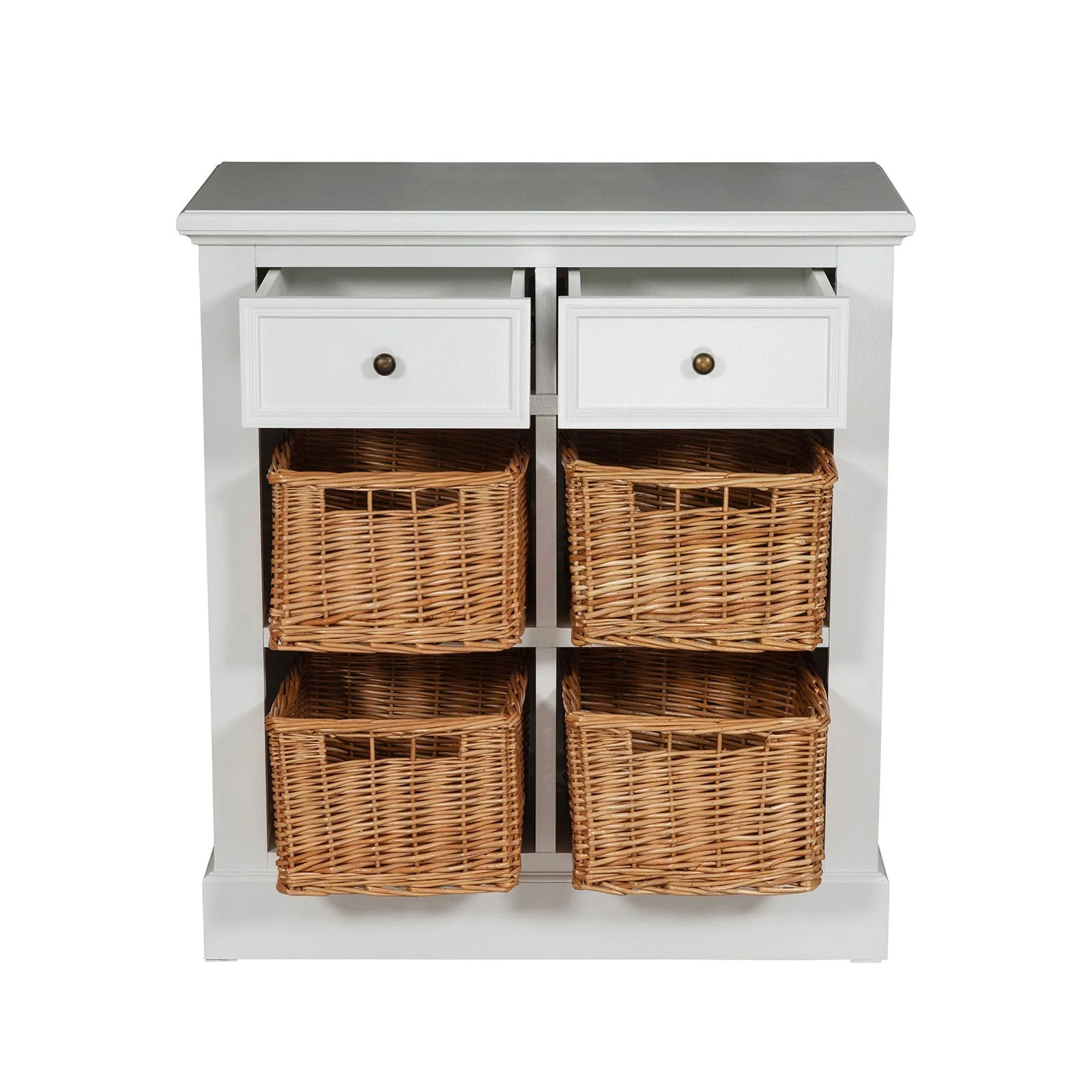 Hamptons Coastal 4 Basket Buffet Sideboard Cabinet - Image 3