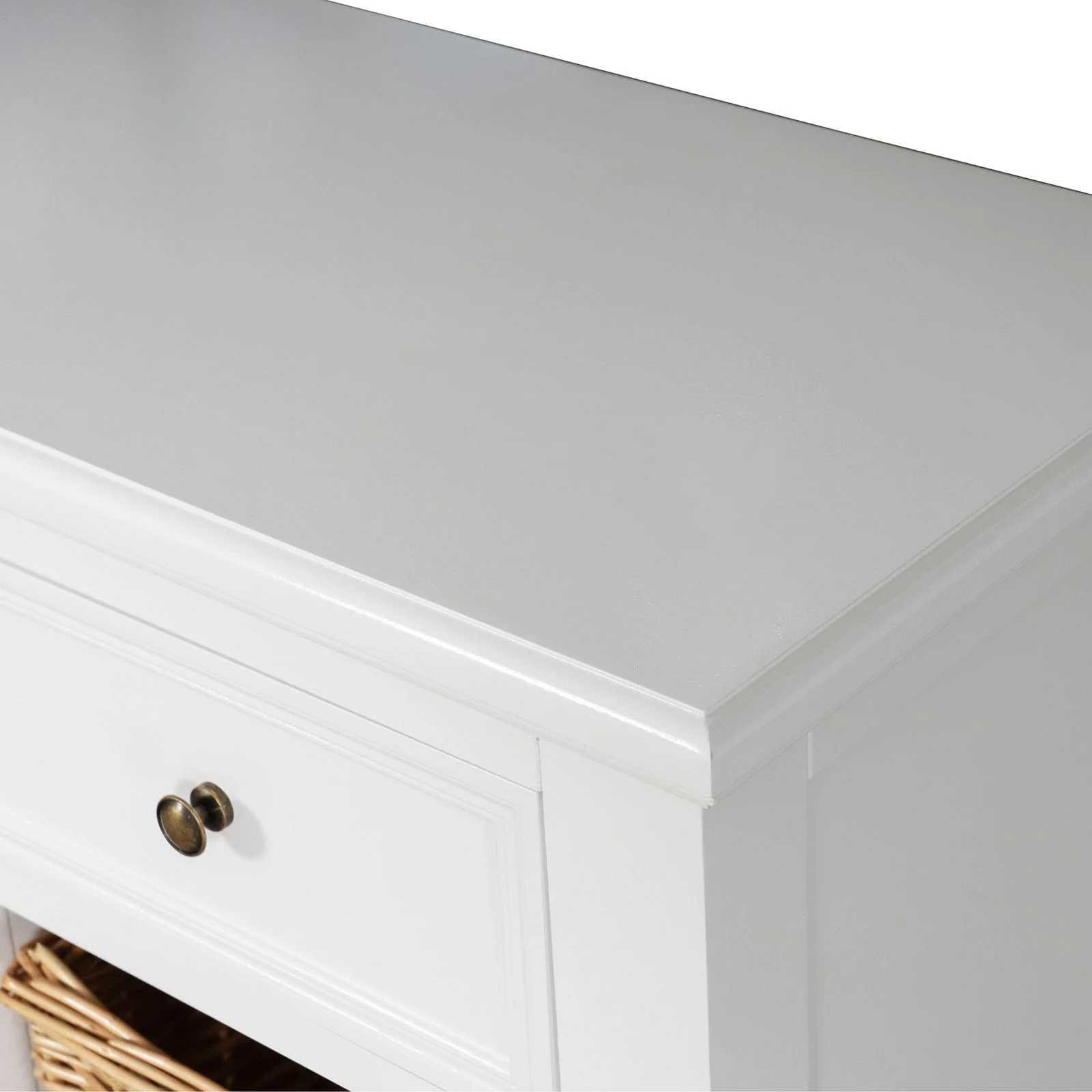 Hamptons Coastal 4 Basket Buffet Sideboard Cabinet - Image 7