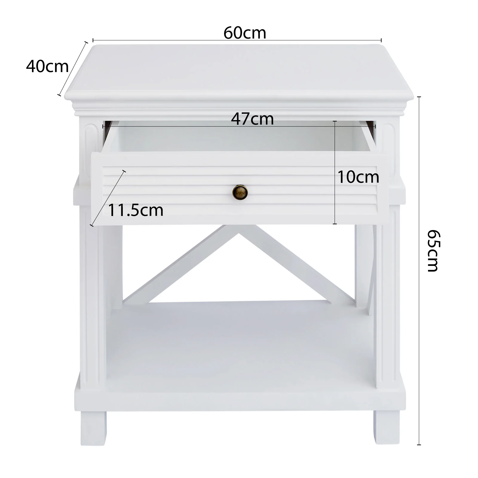 Hamptons Coastal Beach Bedside Table - Image 13