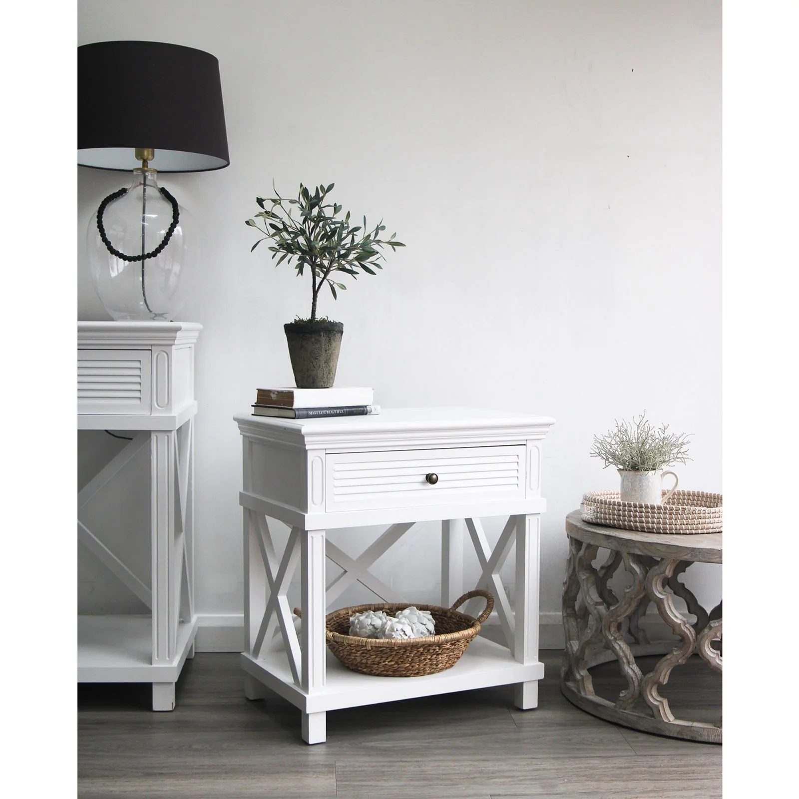 Hamptons Coastal Beach Bedside Table - Image 14