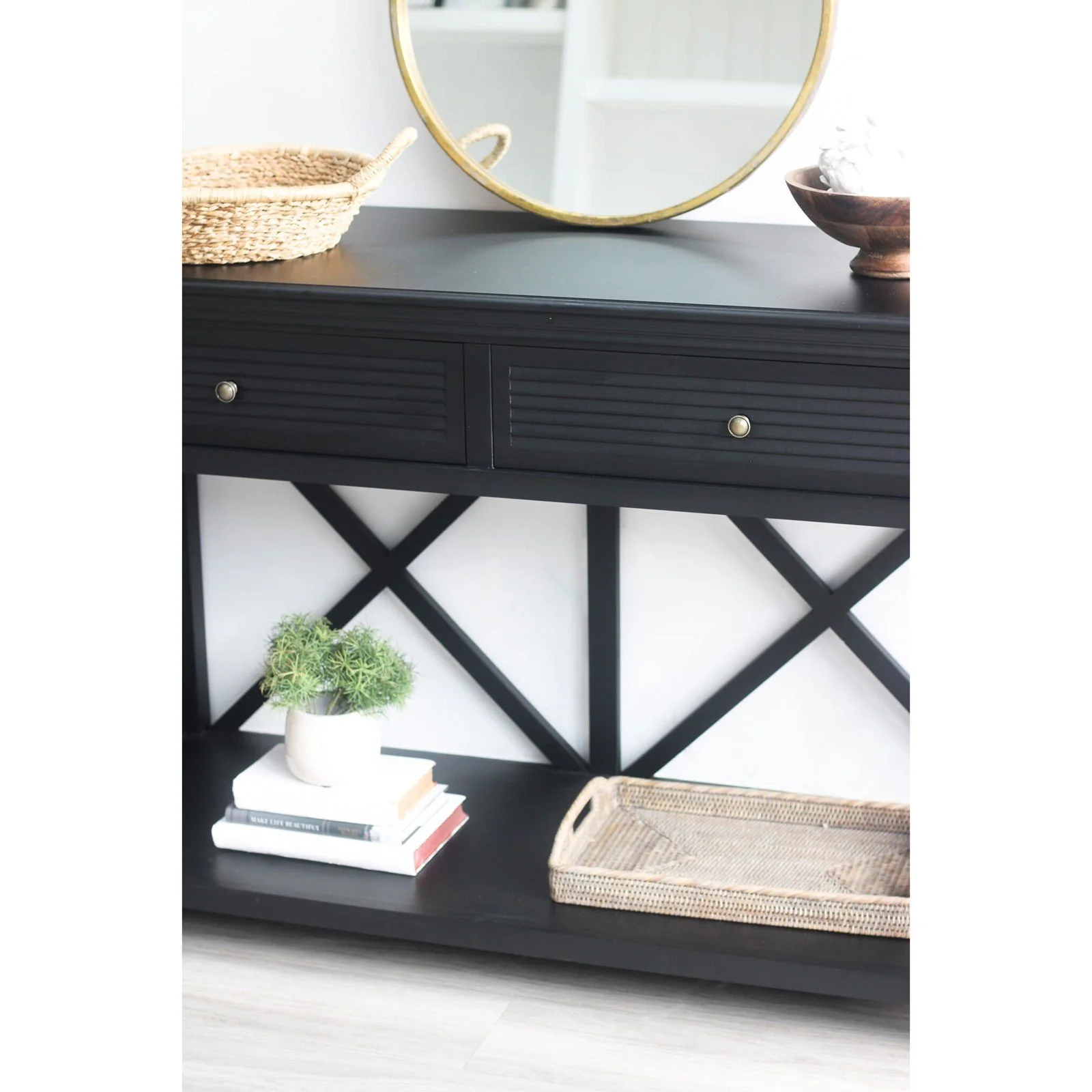 Hamptons Coastal Beach Cross Console Hall Table - Image 27