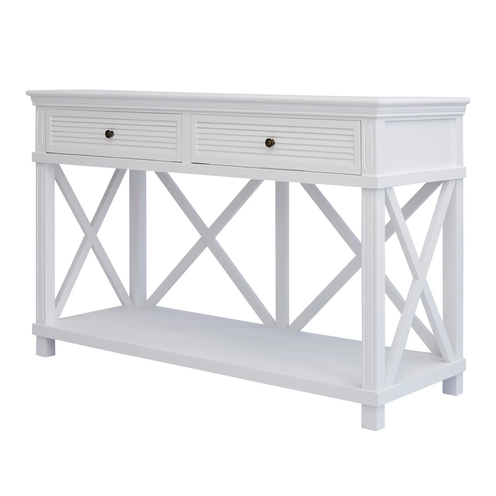 Hamptons Coastal Beach Cross Console Hall Table - Image 4