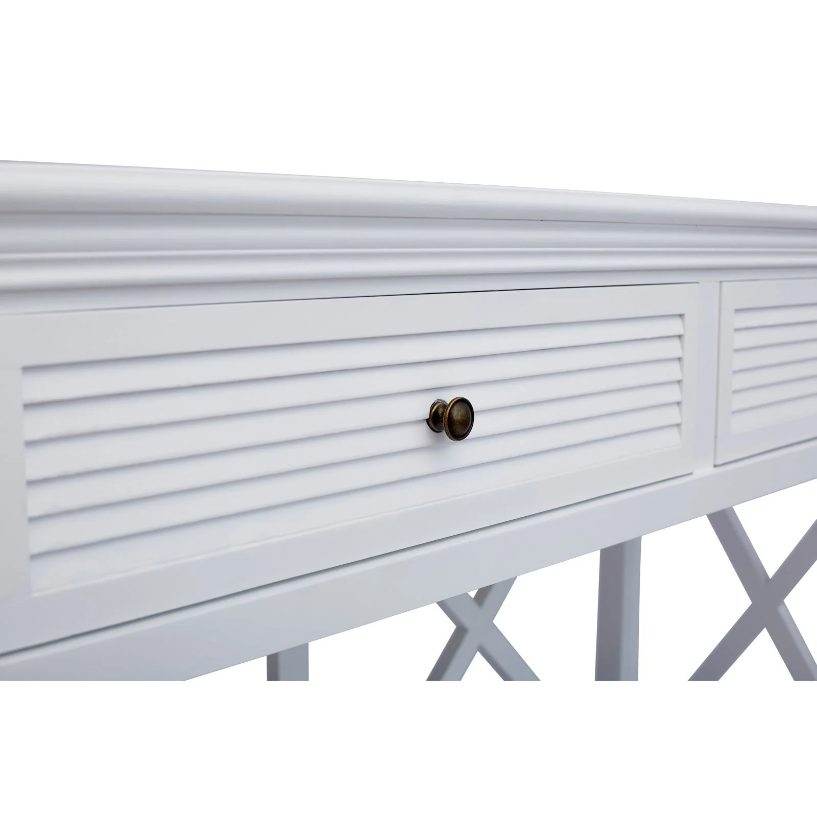 Hamptons Coastal Beach Cross Console Hall Table - Image 7