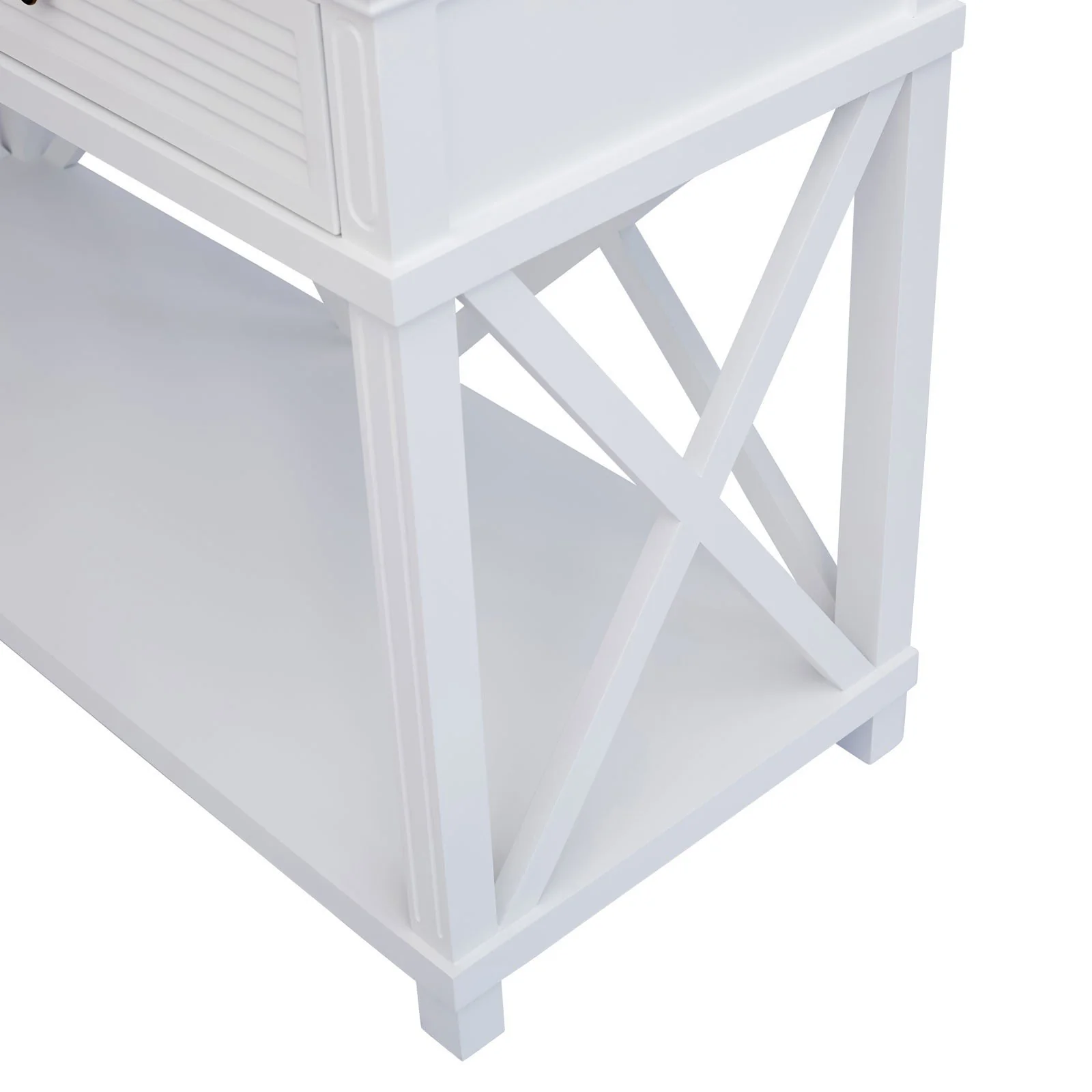 Hamptons Coastal Beach Cross Console Hall Table - Image 9