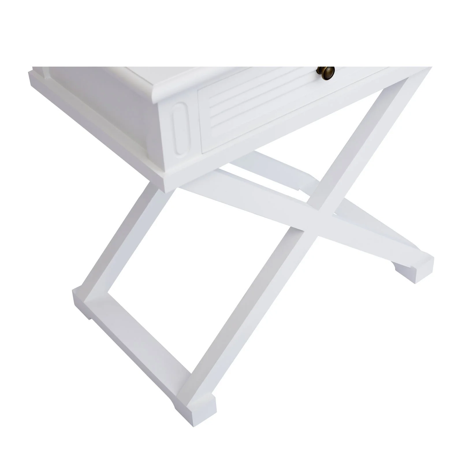 Hamptons Coastal Beach Cross Leg Bedside Table - Image 11