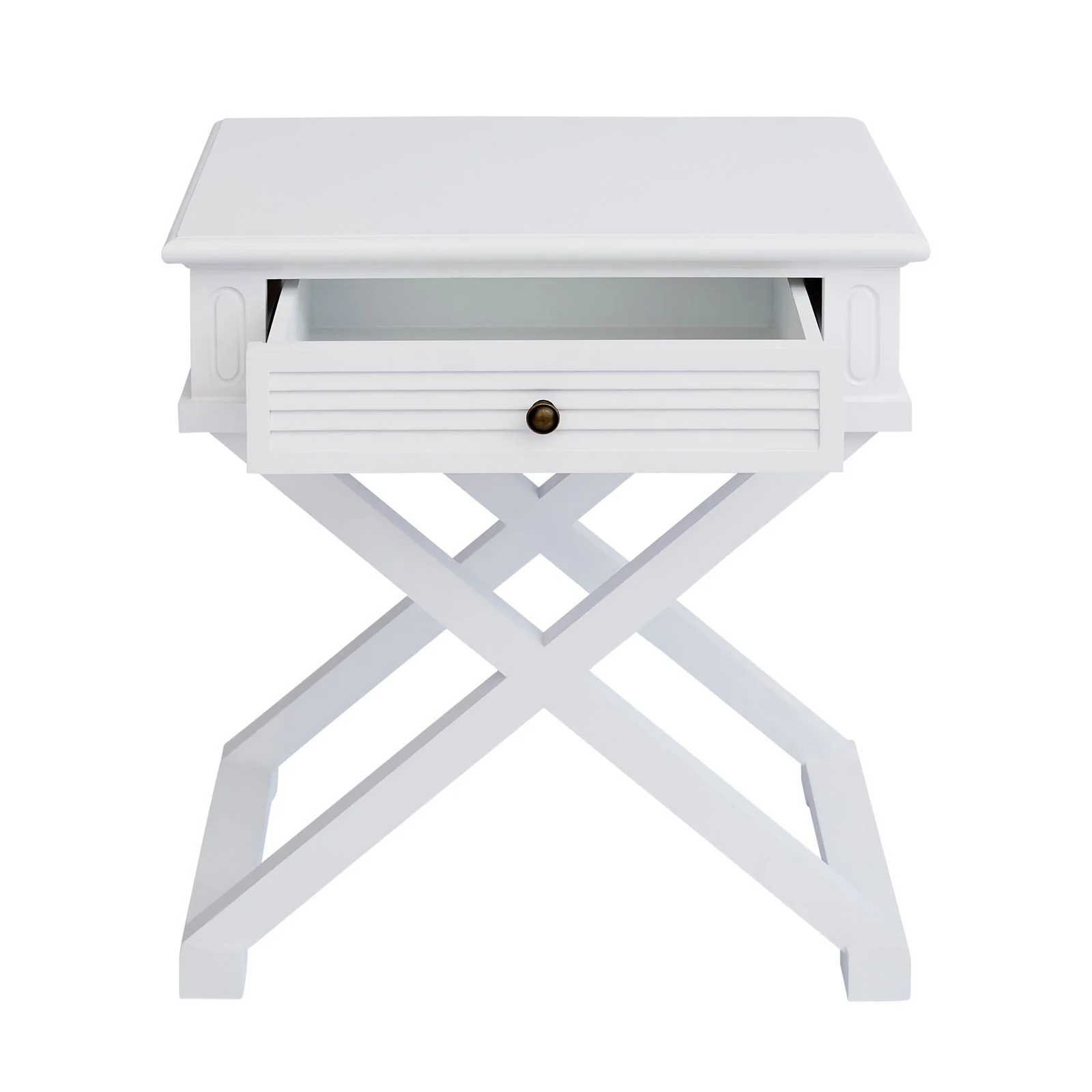 Hamptons Coastal Beach Cross Leg Bedside Table - Image 5