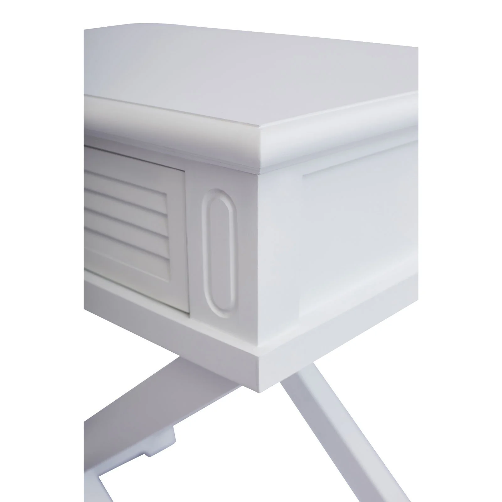 Hamptons Coastal Beach Cross Leg Bedside Table - Image 7