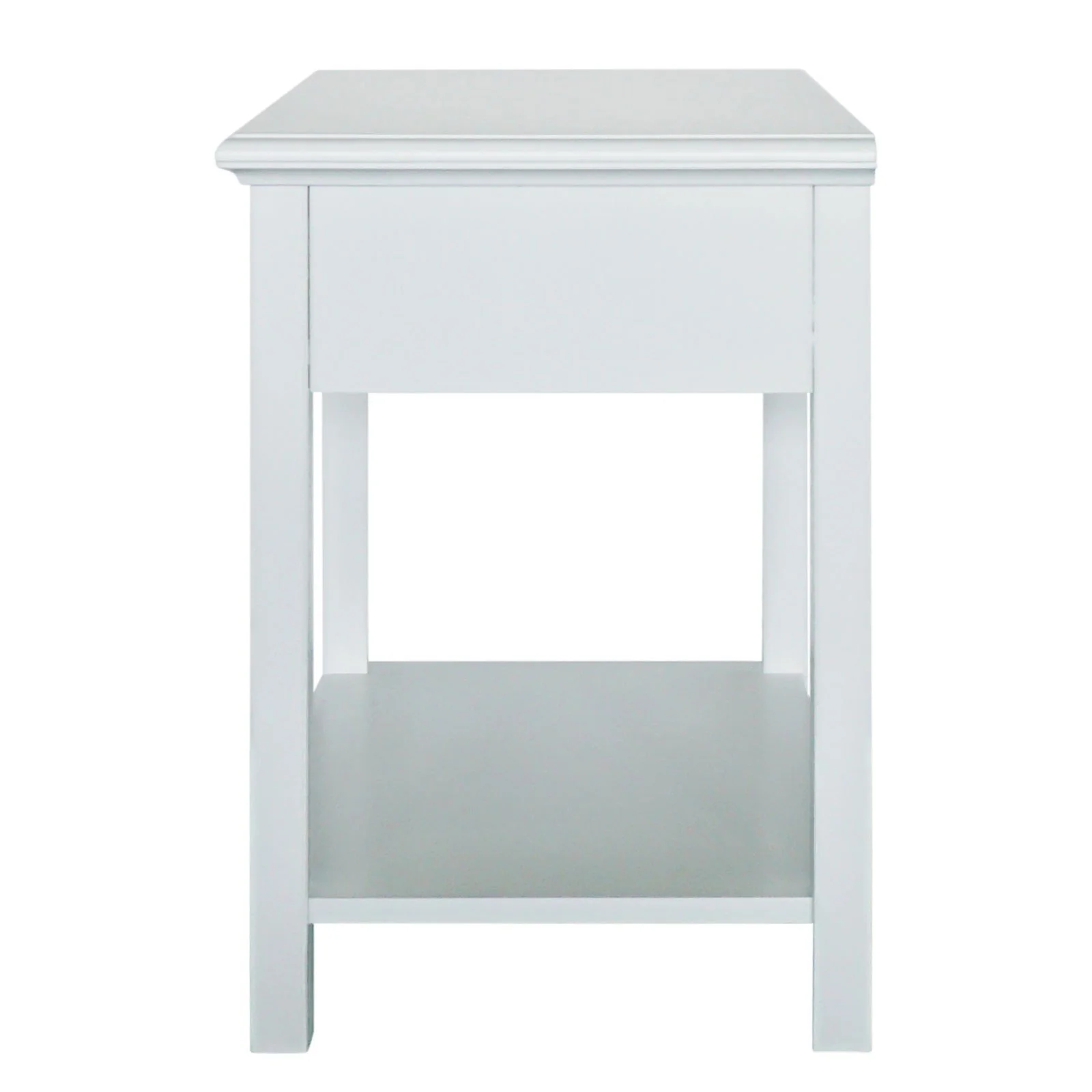 Hamptons Coastal Bedside Table with Magazine Tray - Image 13
