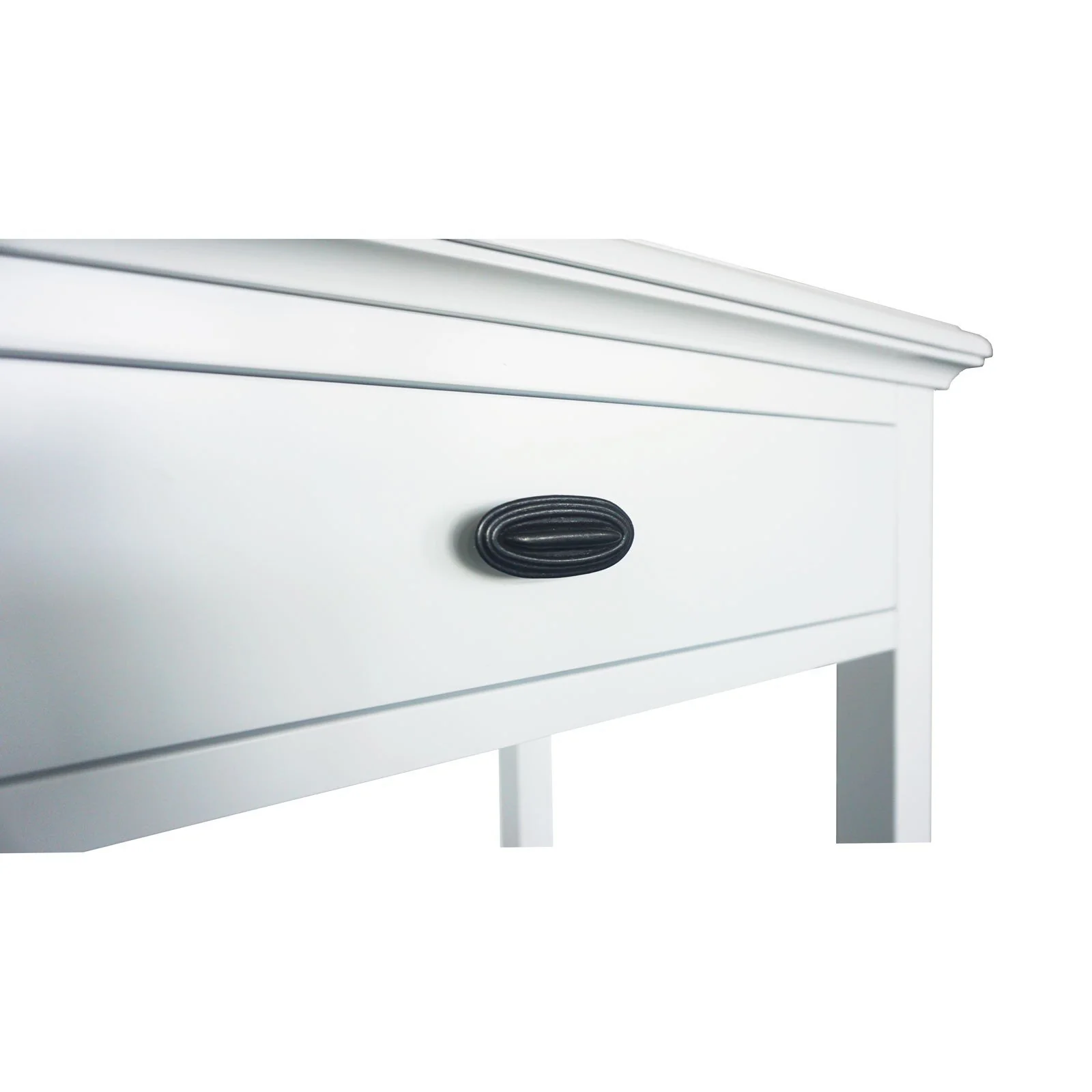 Hamptons Coastal Bedside Table with Magazine Tray - Image 16
