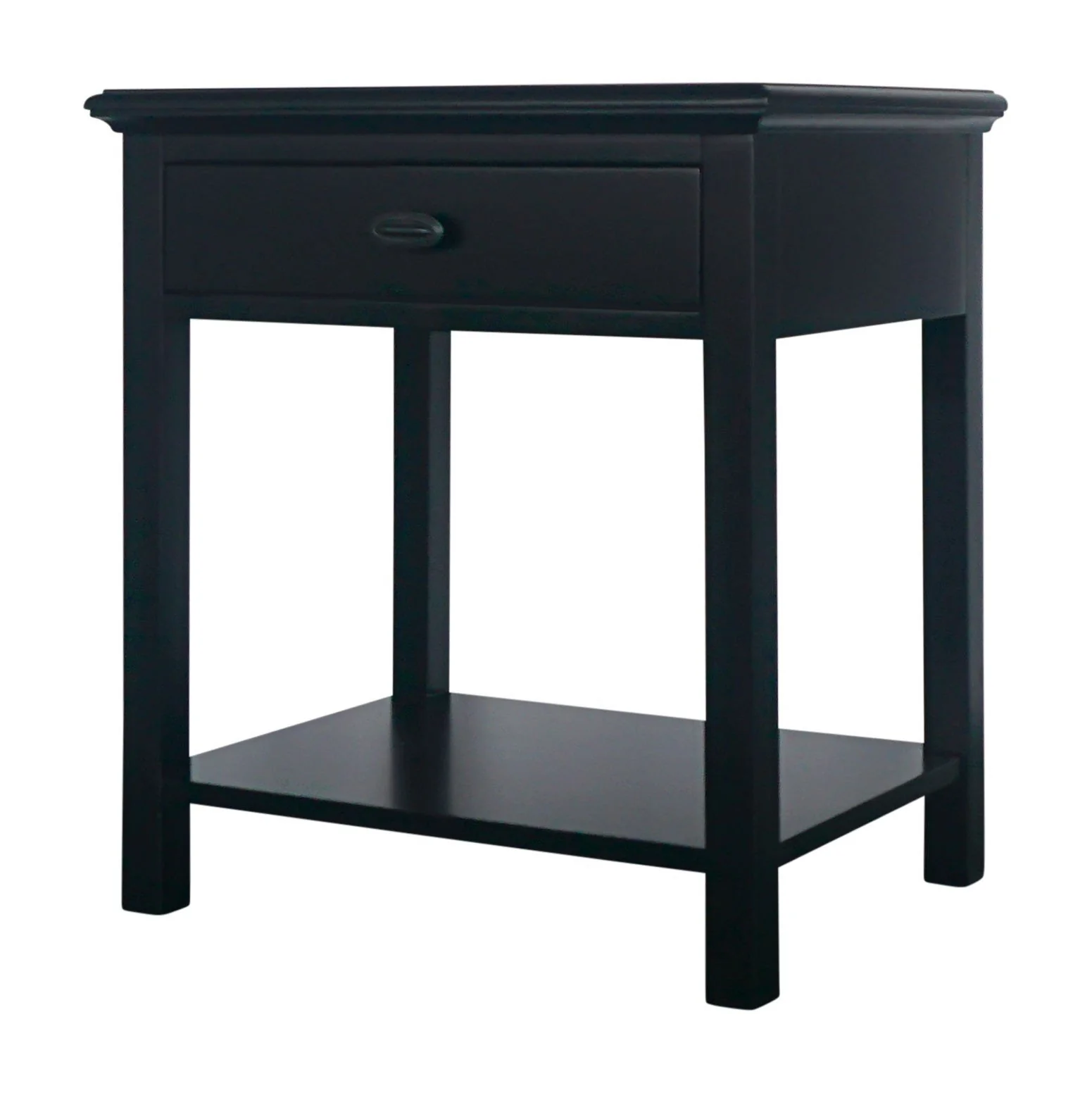 Hamptons Coastal Bedside Table with Magazine Tray - Image 3