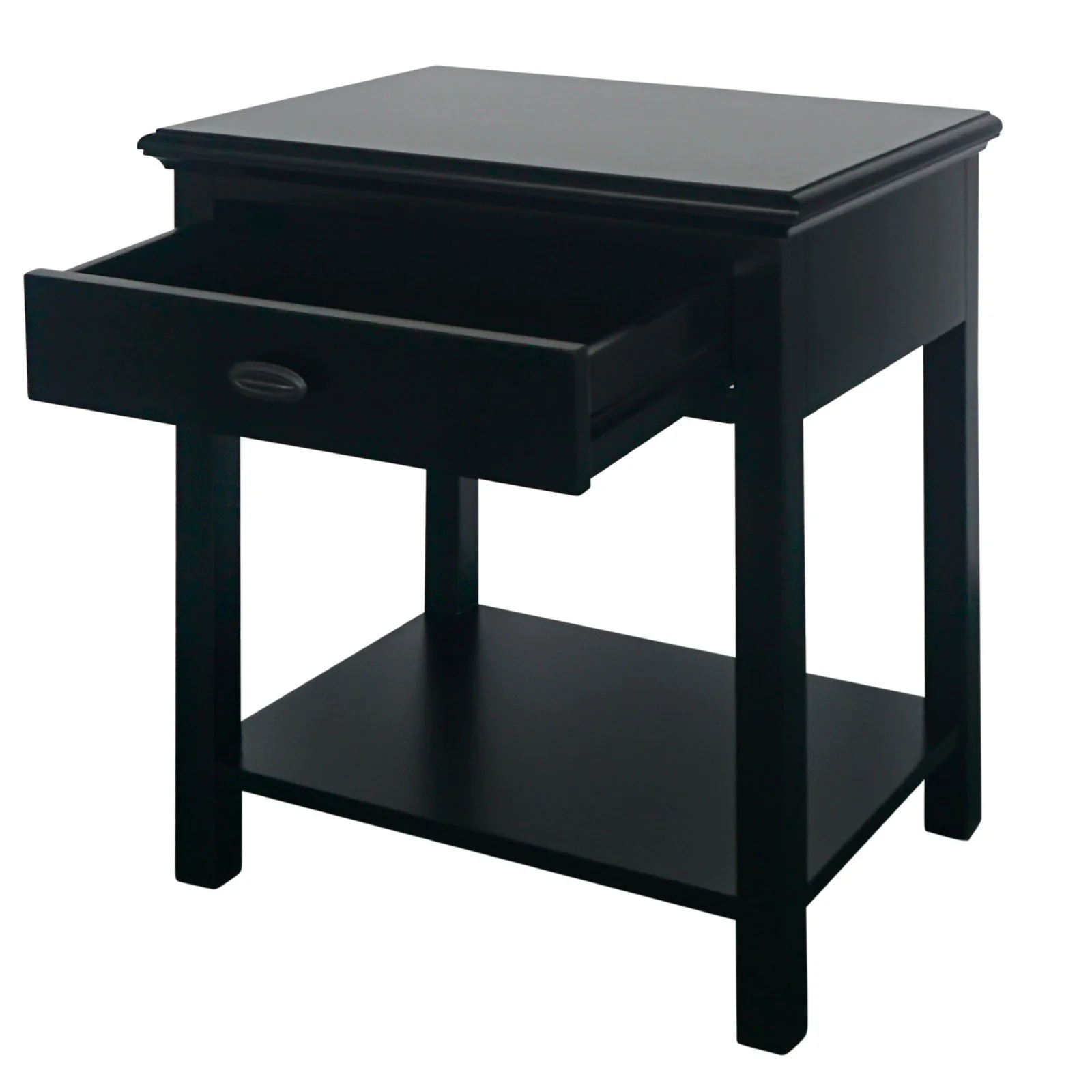 Hamptons Coastal Bedside Table with Magazine Tray - Image 4