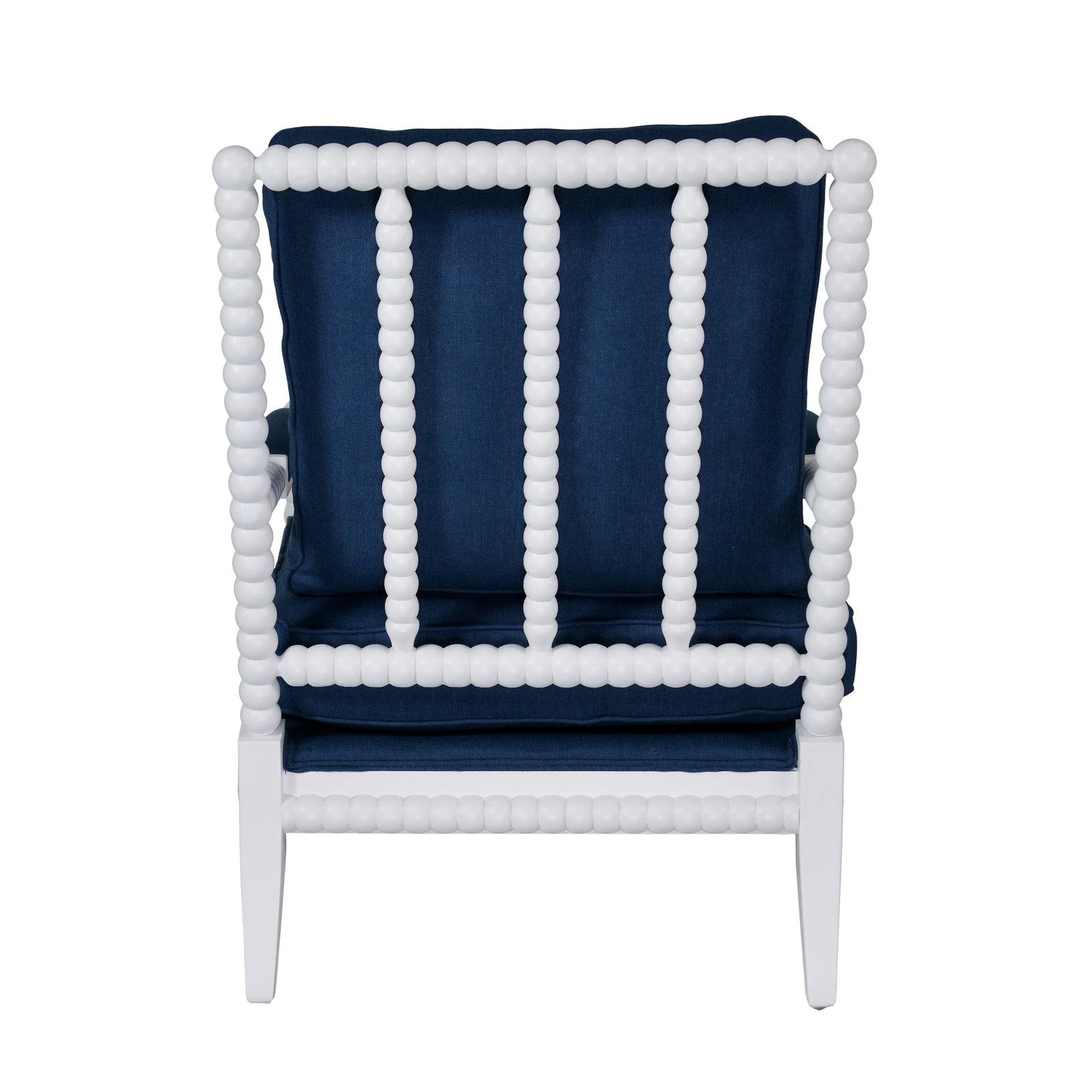 Hamptons Coastal Bobbin Linen and Timber Armchair - Image 23