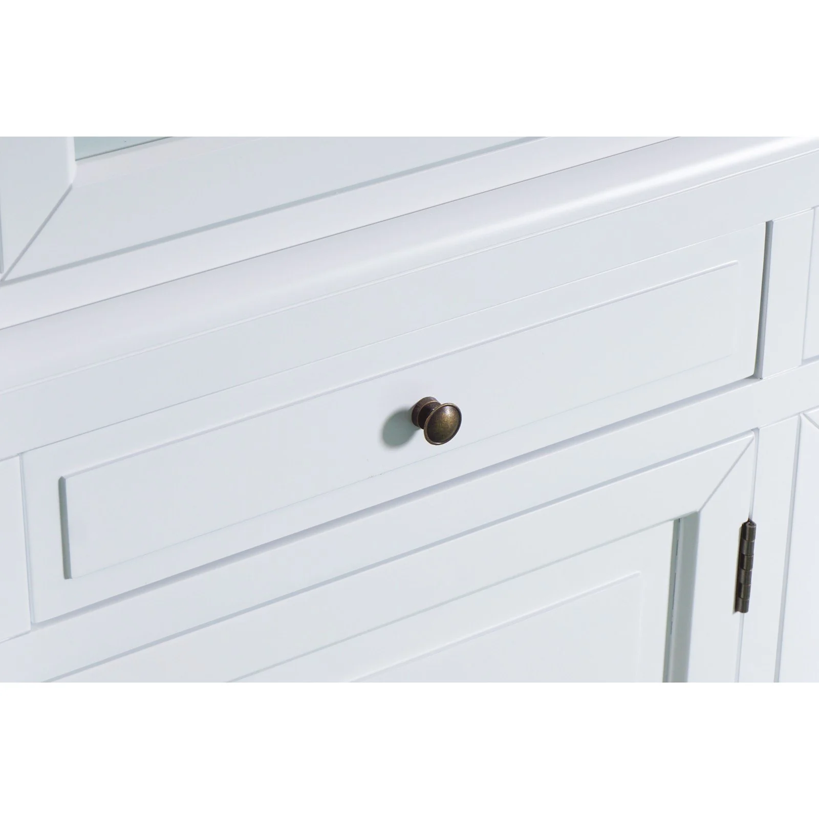 Hamptons Coastal Buffet and Hutch Glass Display Cabinet Bookcase - Image 11