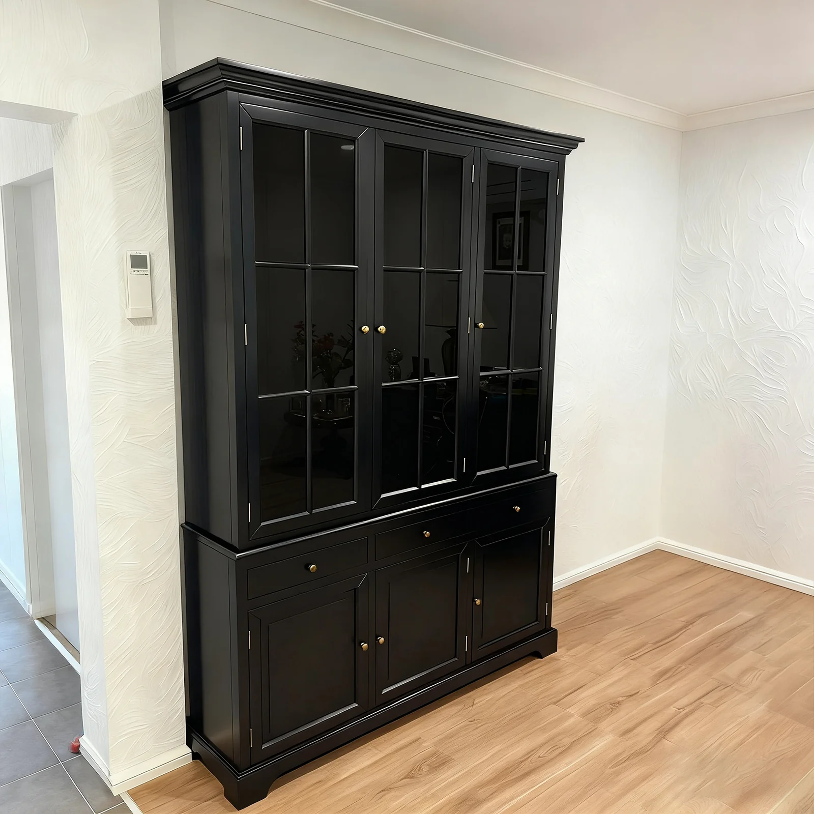 Hamptons Coastal Buffet and Hutch Glass Display Cabinet Bookcase - Image 30