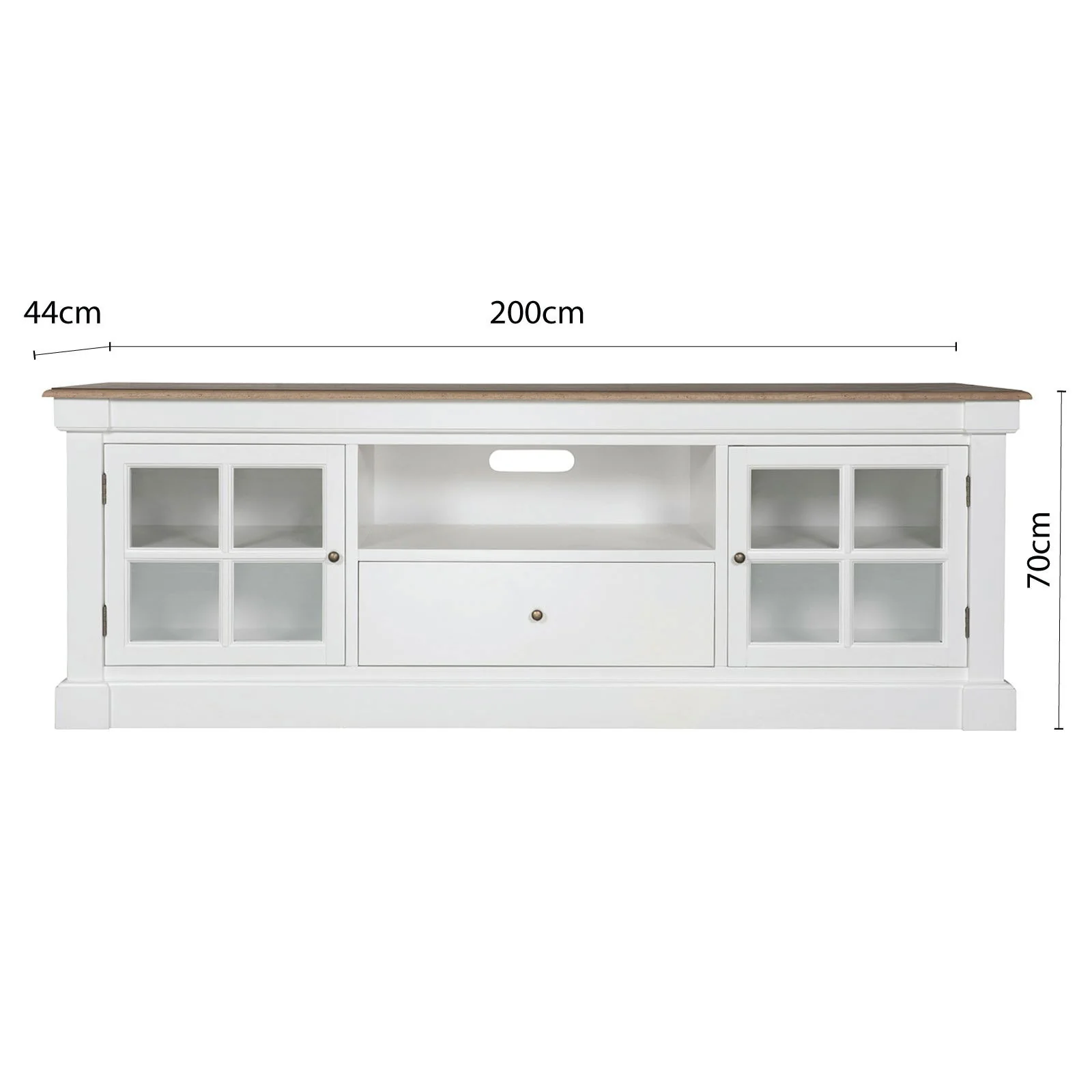 Hamptons Coastal Charm 200cm TV/ Entertainment Unit - Image 28