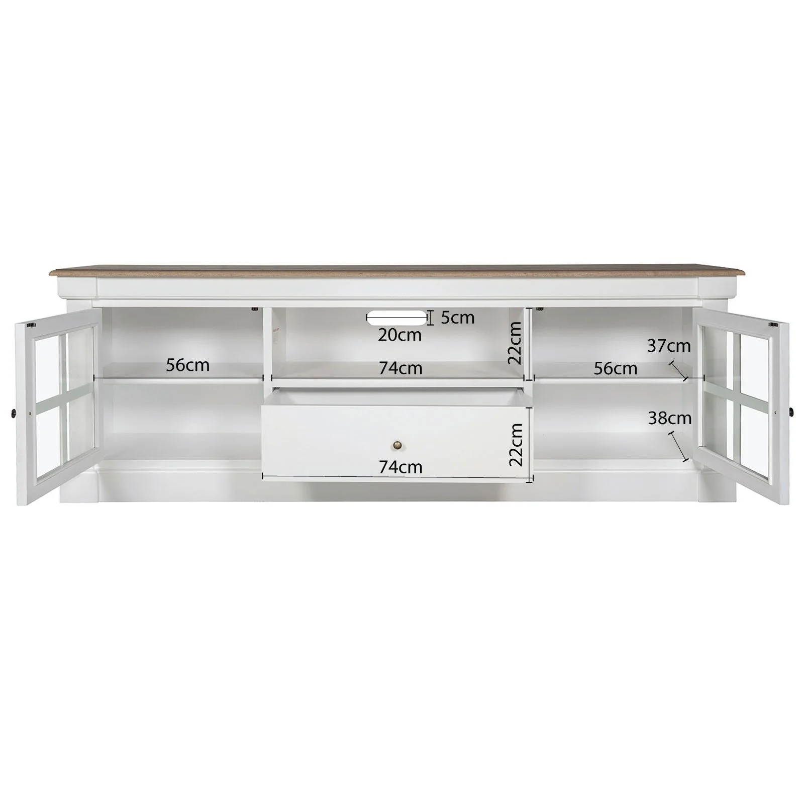 Hamptons Coastal Charm 200cm TV/ Entertainment Unit - Image 29