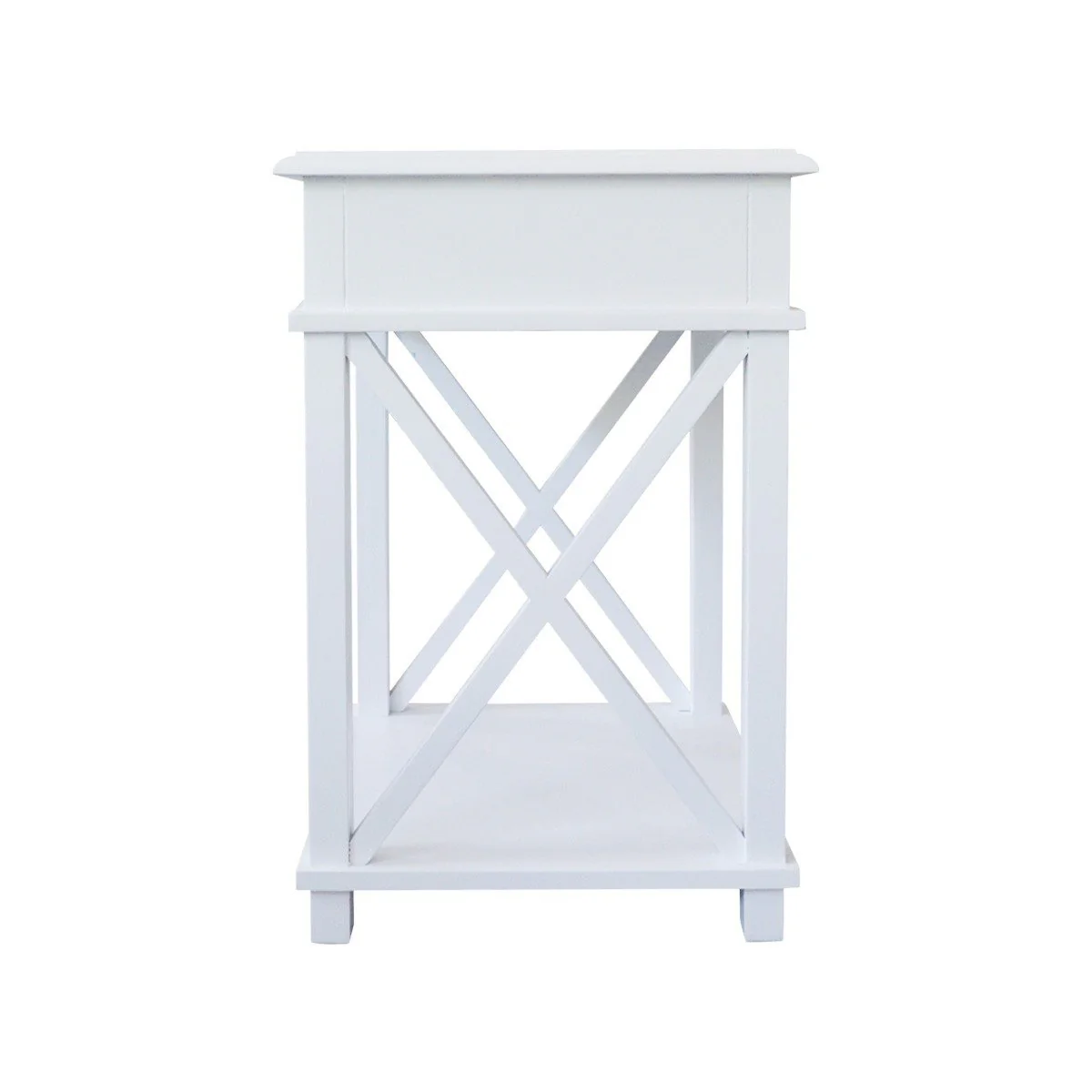 Hamptons Coastal Cross 1 Drawer Bedside Table - Image 18