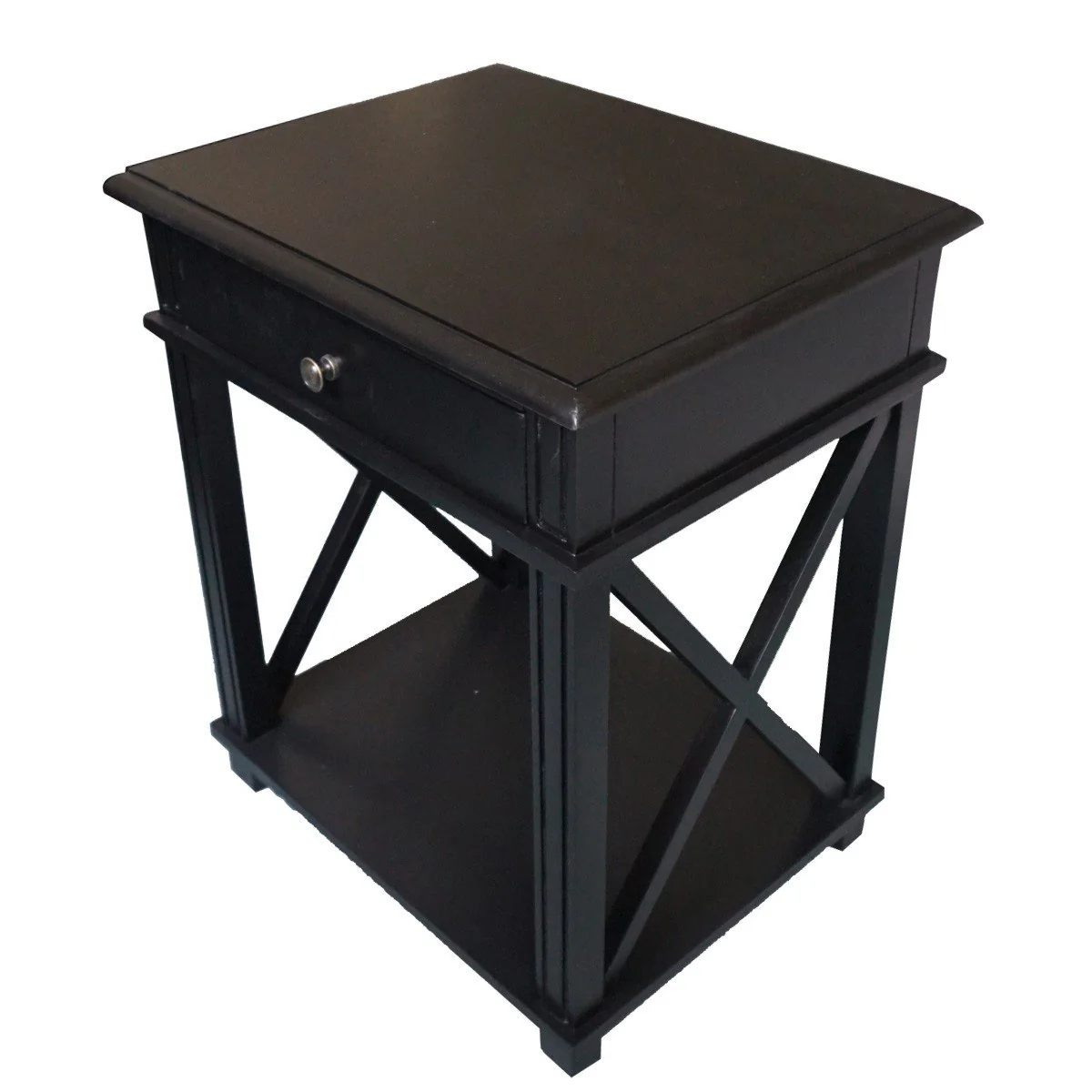 Hamptons Coastal Cross 1 Drawer Bedside Table - Image 33
