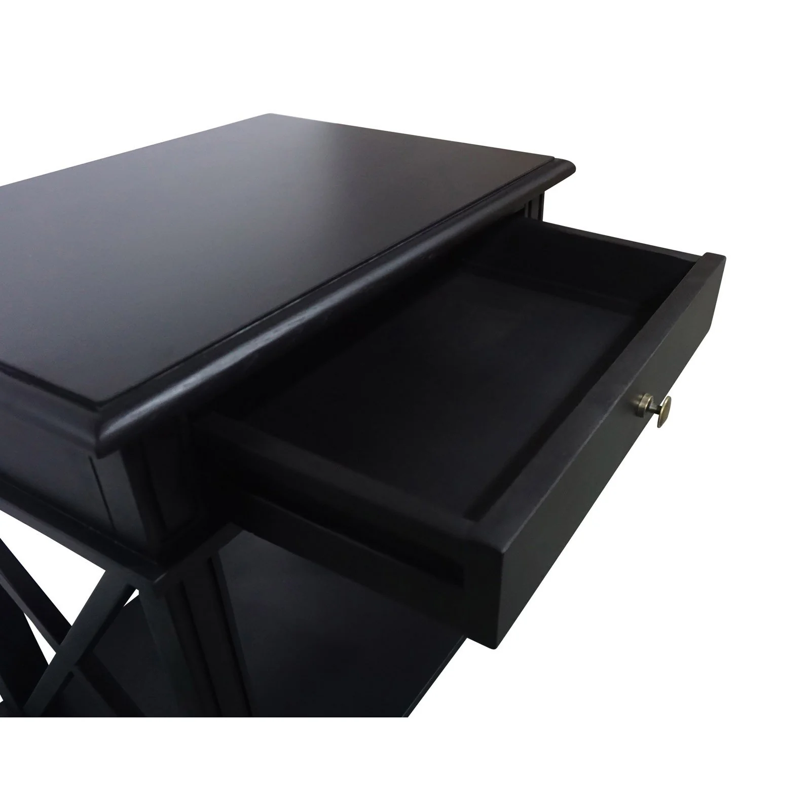 Hamptons Coastal Cross 1 Drawer Bedside Table - Image 36