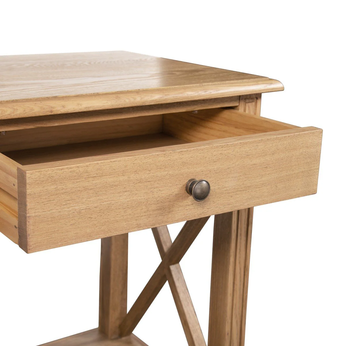 Hamptons Coastal Cross 1 Drawer Bedside Table - Image 8