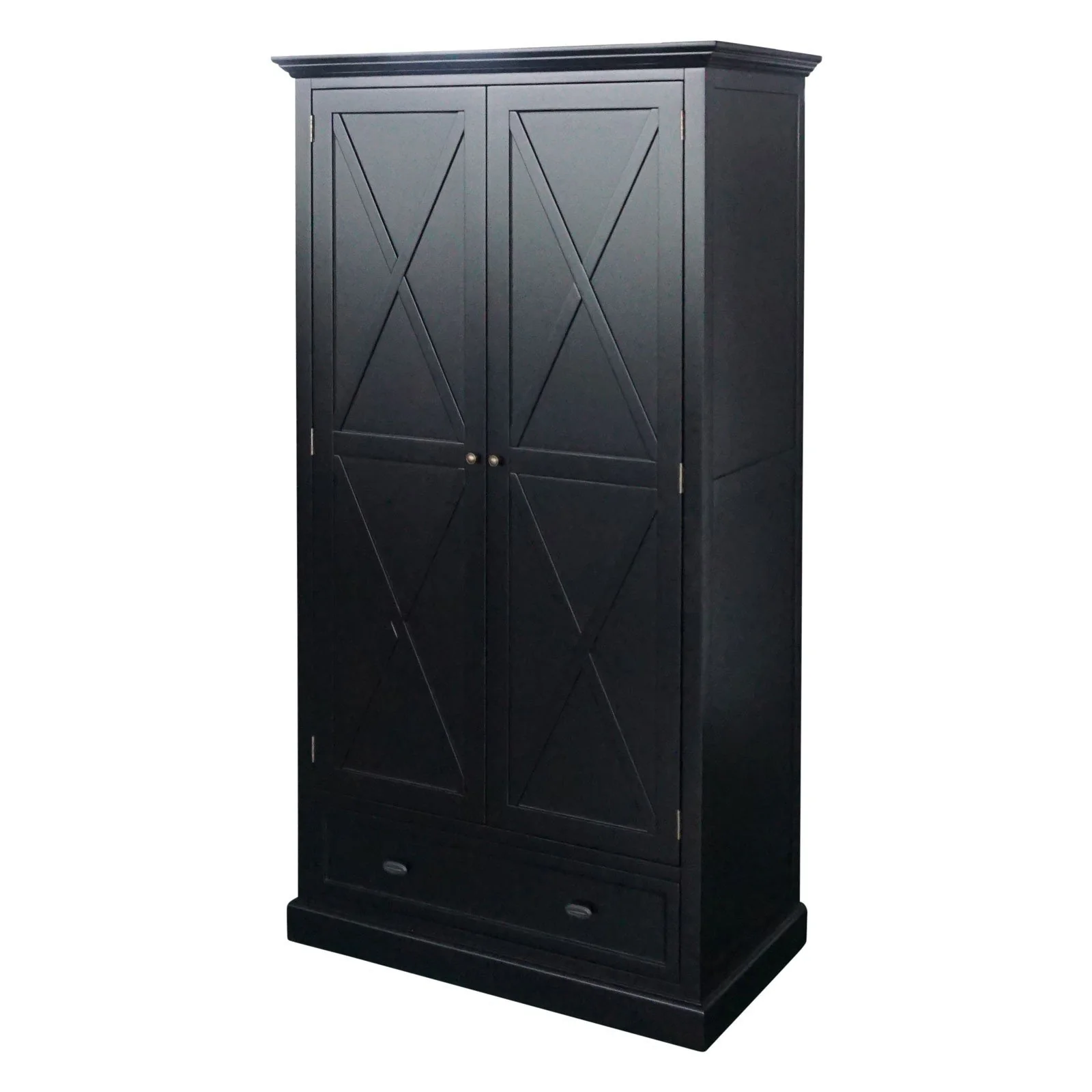 Hamptons Coastal Crossed One Drawer Wardrobe - Image 3