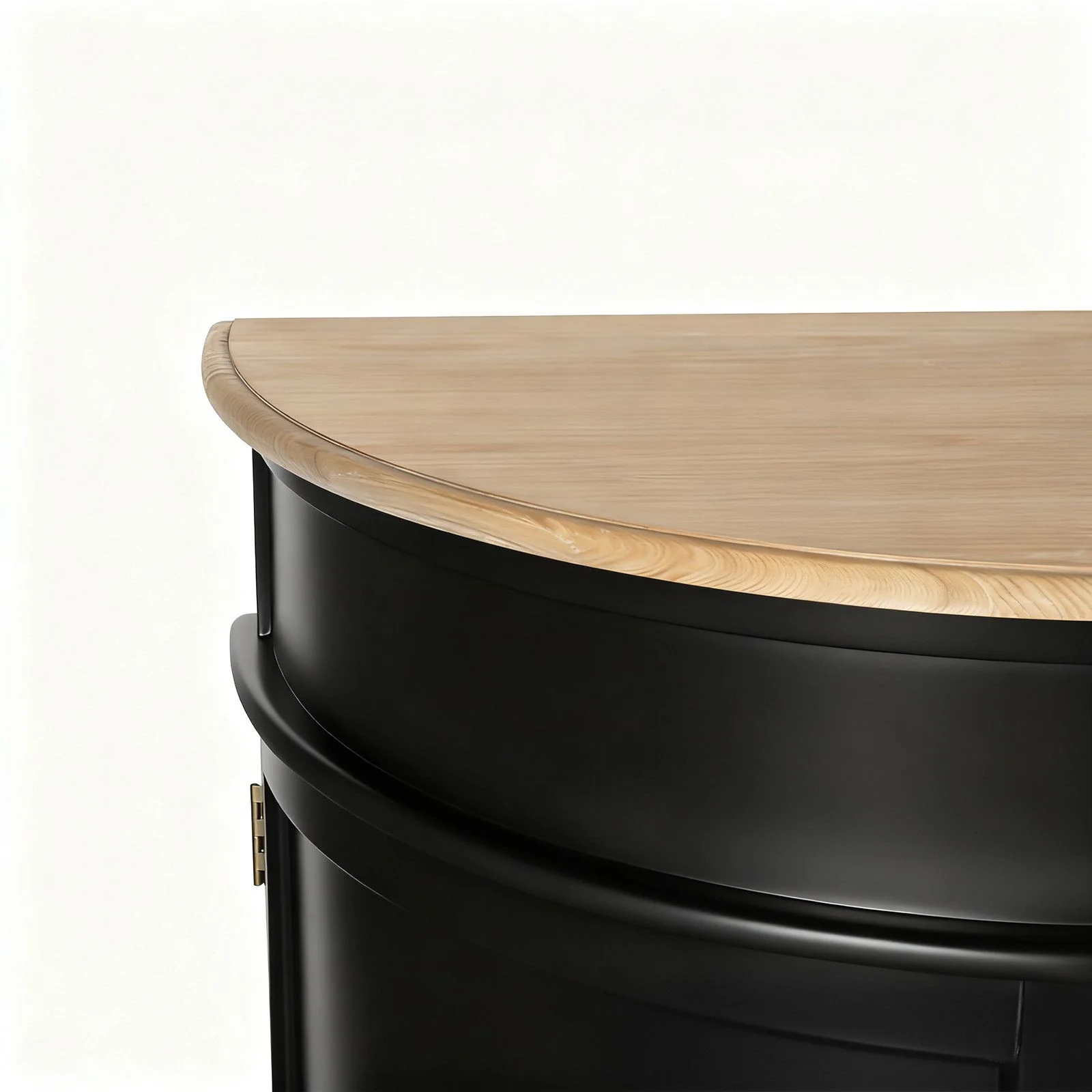 Hamptons Coastal Curve Ash Top Sideboard Buffet & Two Drawers Console Cabinet - Image 15