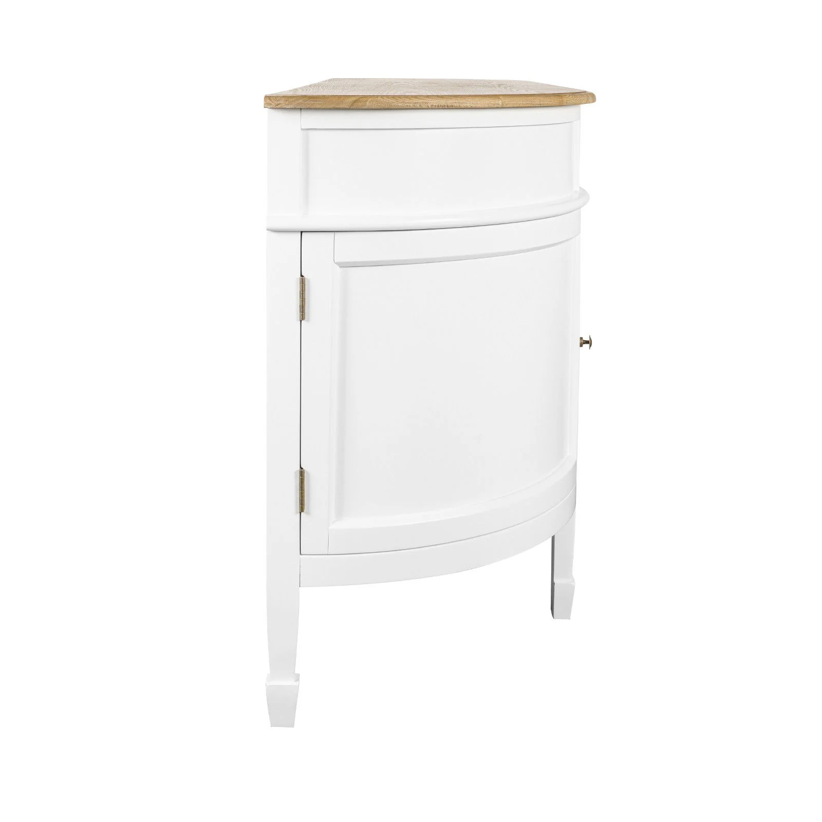 Hamptons Coastal Curve Ash Top Sideboard Buffet & Two Drawers Console Cabinet - Image 4