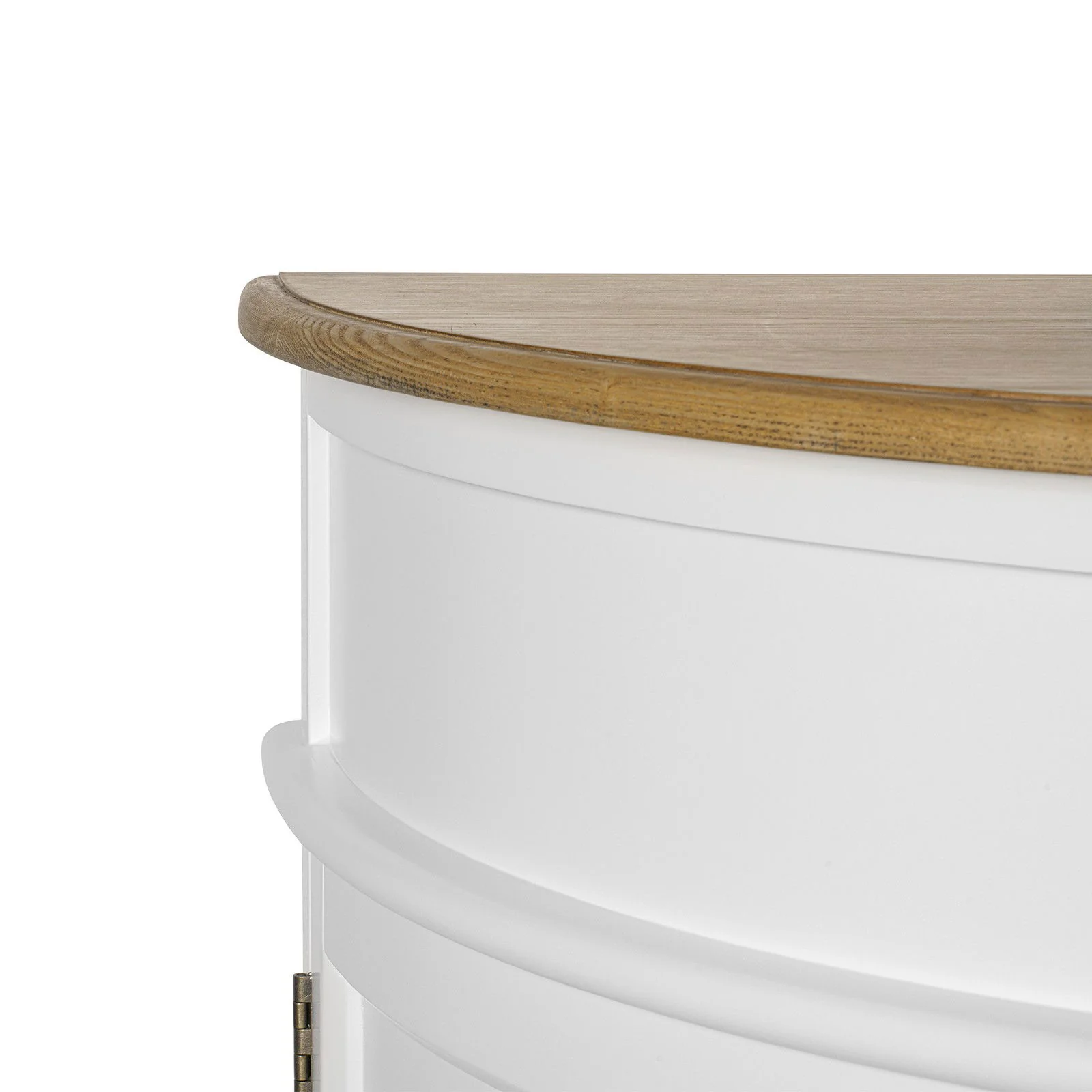 Hamptons Coastal Curve Ash Top Sideboard Buffet & Two Drawers Console Cabinet - Image 7