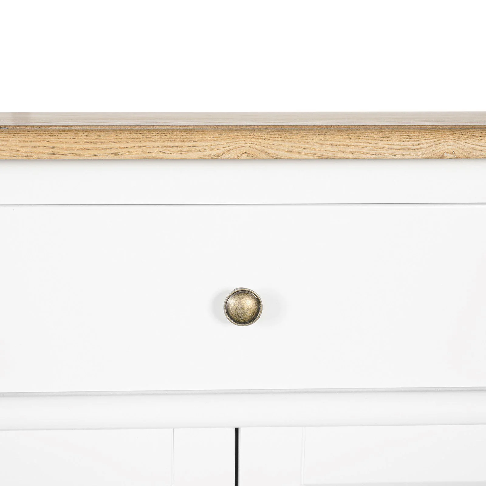 Hamptons Coastal Curve Sideboard Buffet & Ash Top Console Cabinet - Image 20
