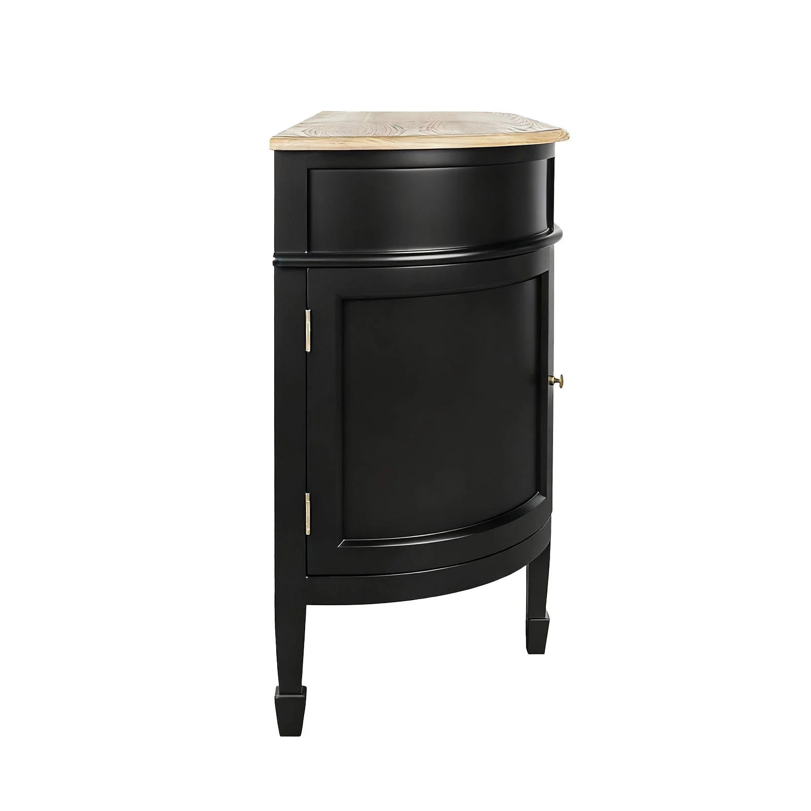 Hamptons Coastal Curve Sideboard Buffet & Ash Top Console Cabinet - Image 4
