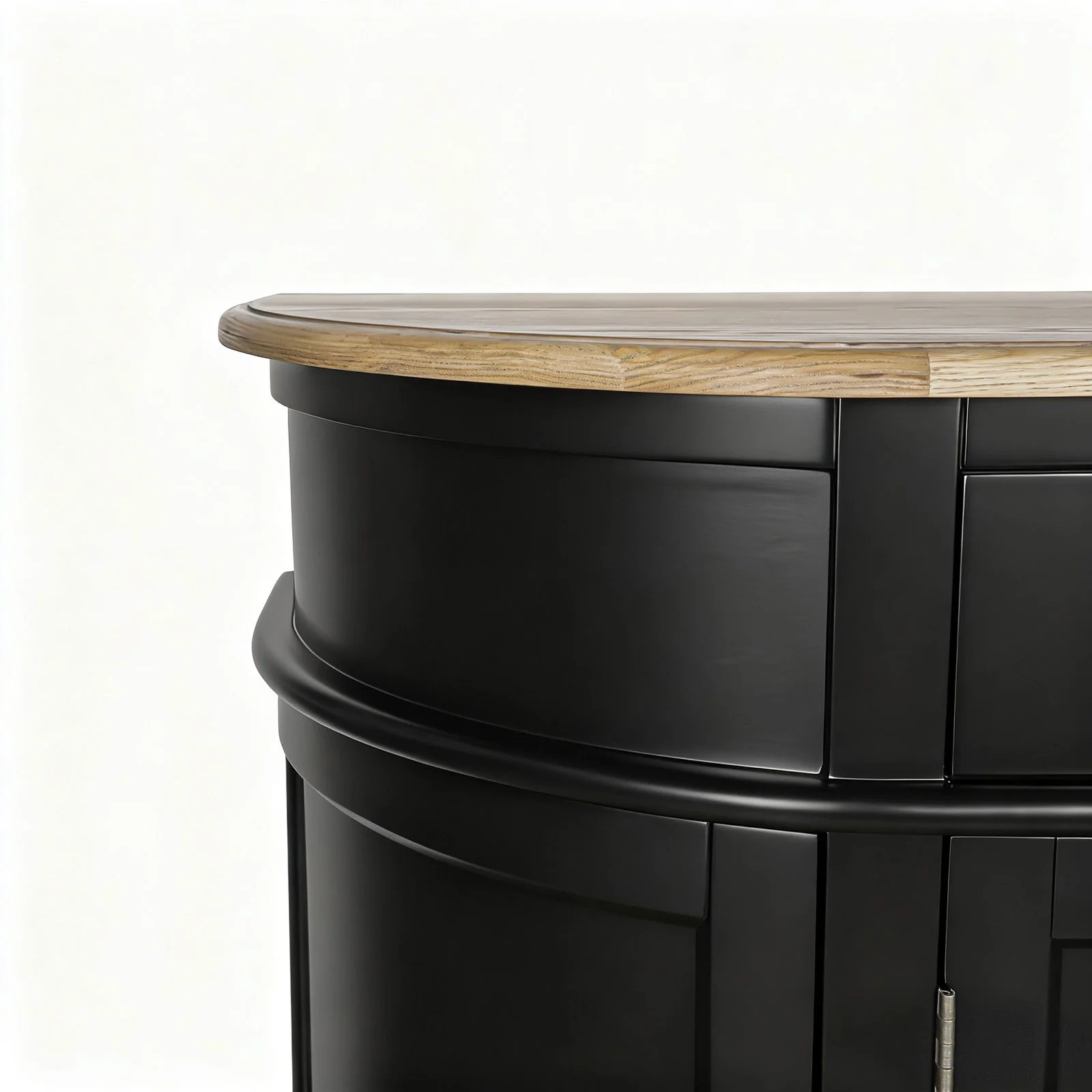 Hamptons Coastal Curve Sideboard Buffet & Ash Top Console Cabinet - Image 7