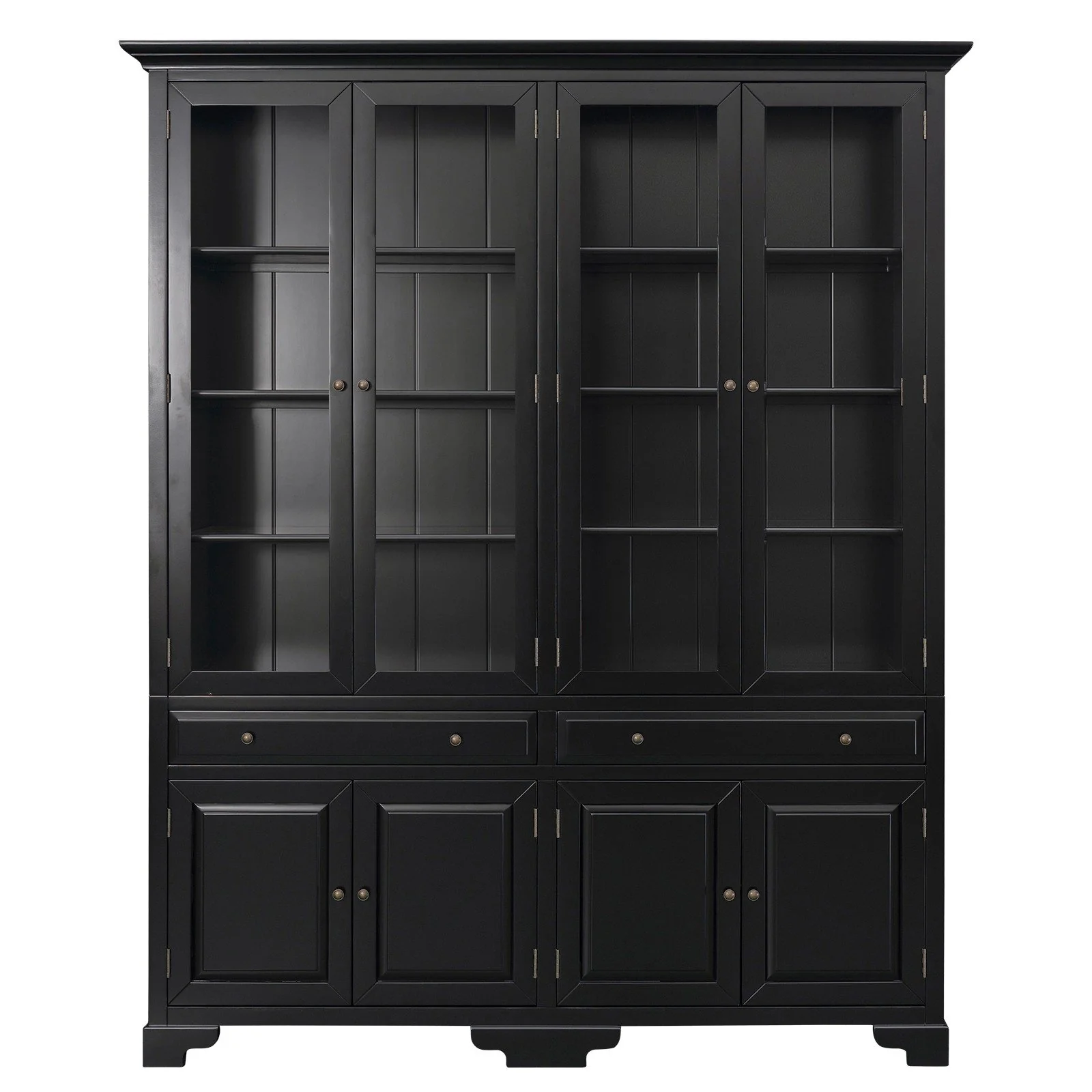 Hamptons Coastal Glass Display Cabinet Bookcase - Image 17
