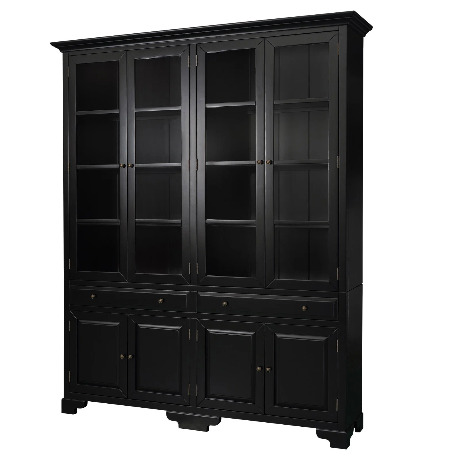 Hamptons Coastal Glass Display Cabinet Bookcase - Image 18