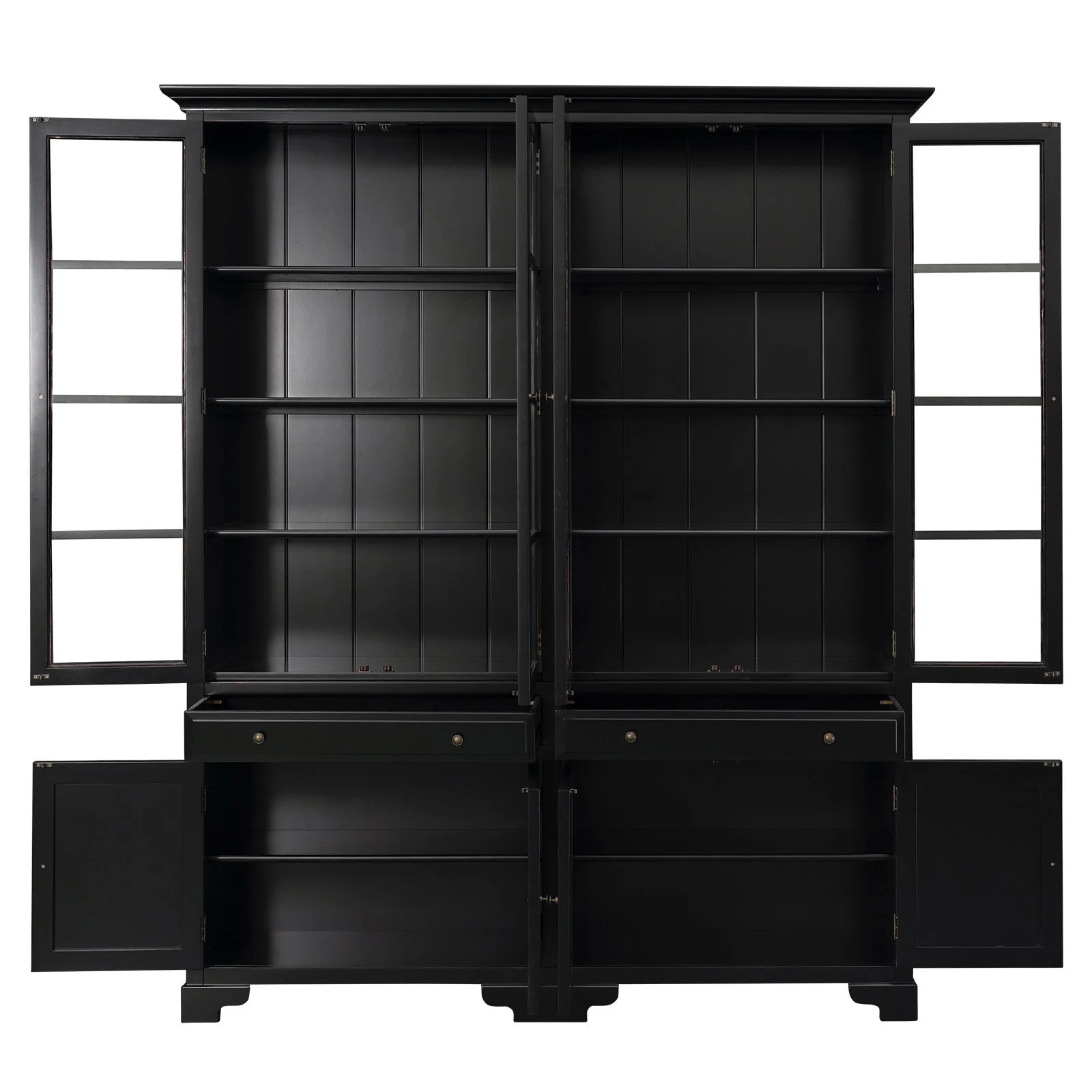 Hamptons Coastal Glass Display Cabinet Bookcase - Image 20