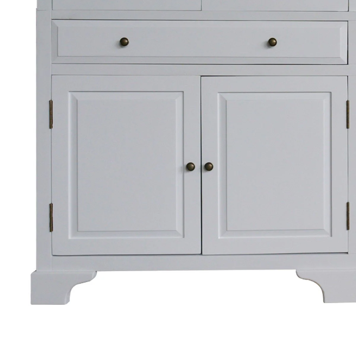 Hamptons Coastal Glass Display Cabinet Bookcase - Image 4