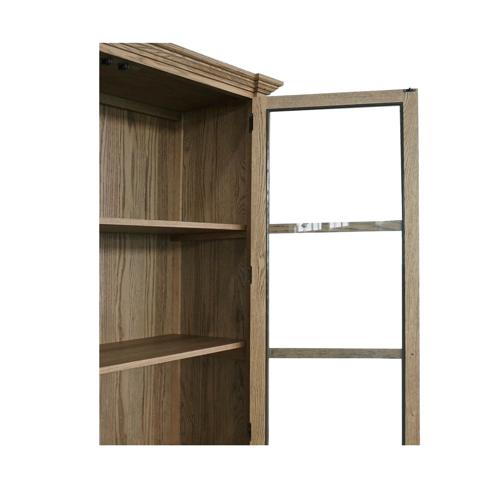 Hamptons Coastal Glass Display Cabinet Bookcase - Image 6