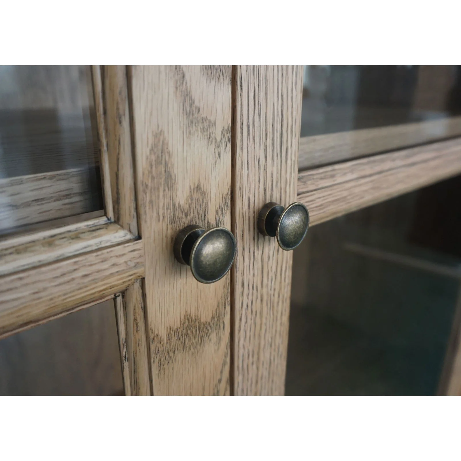 Hamptons Coastal Glass Display Cabinet Bookcase - Image 7