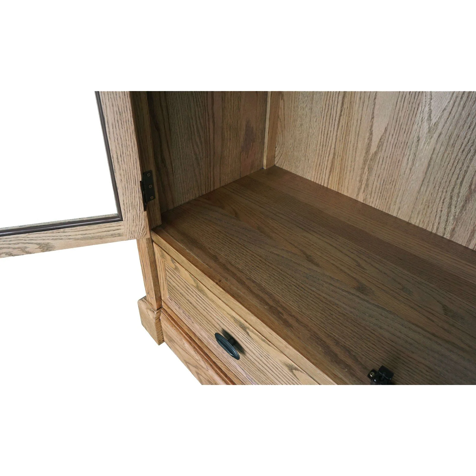 Hamptons Coastal Glass Display Cabinet Bookcase - Image 9