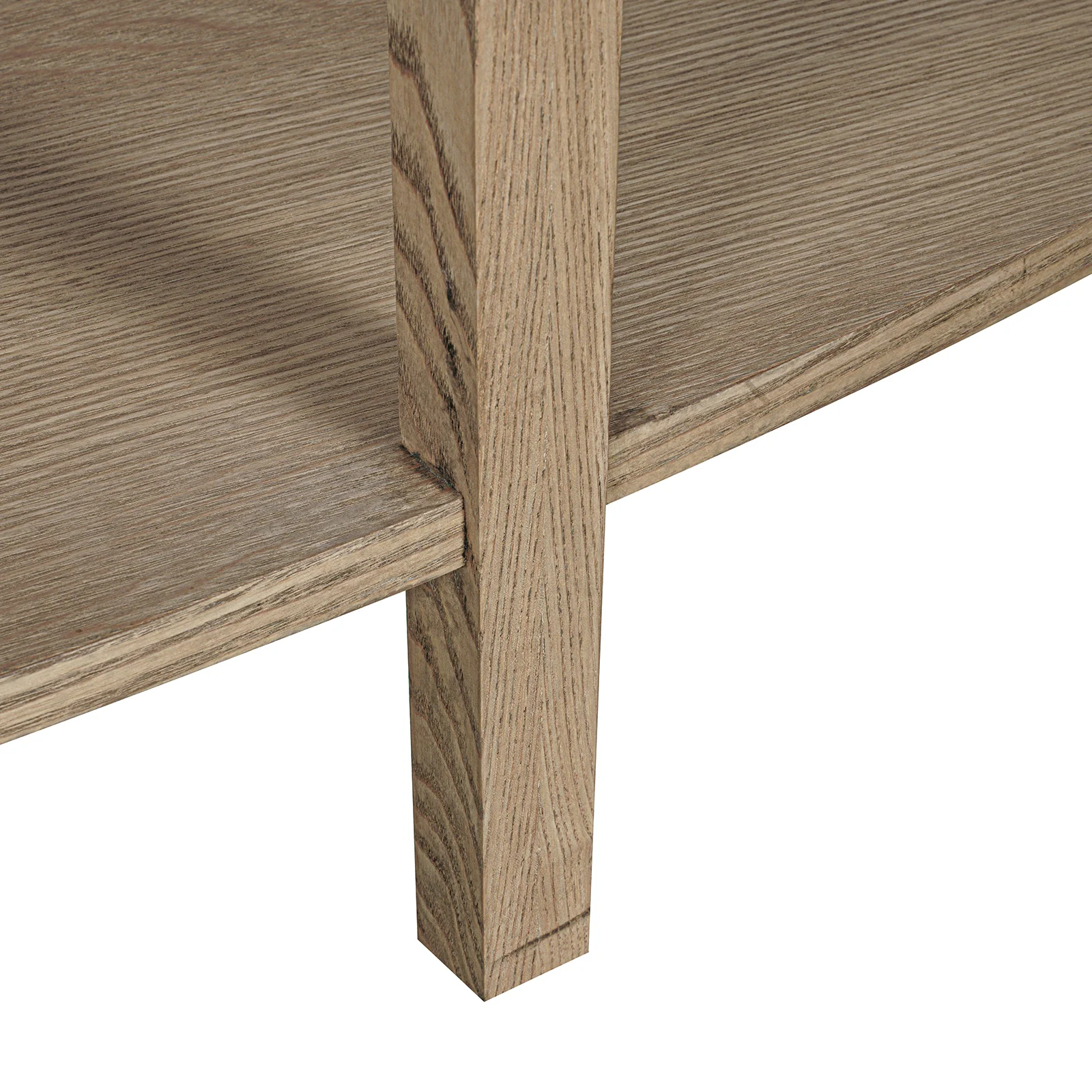New England Hamptons Half-Moon Curve Hallway Console Table Dentil Molding Design - Image 28
