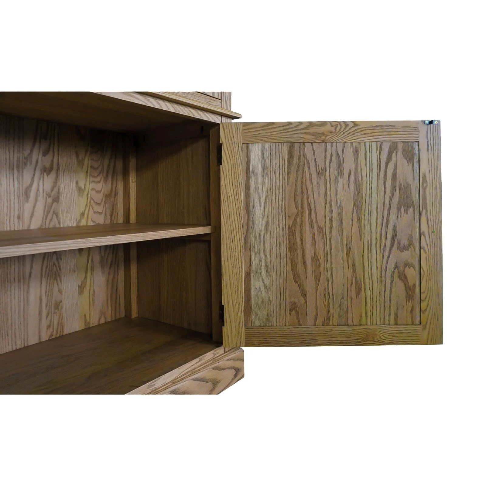 Hamptons Coastal Hutch Glass Display Cabinet Bookcase and Buffet Cupboard - Image 11