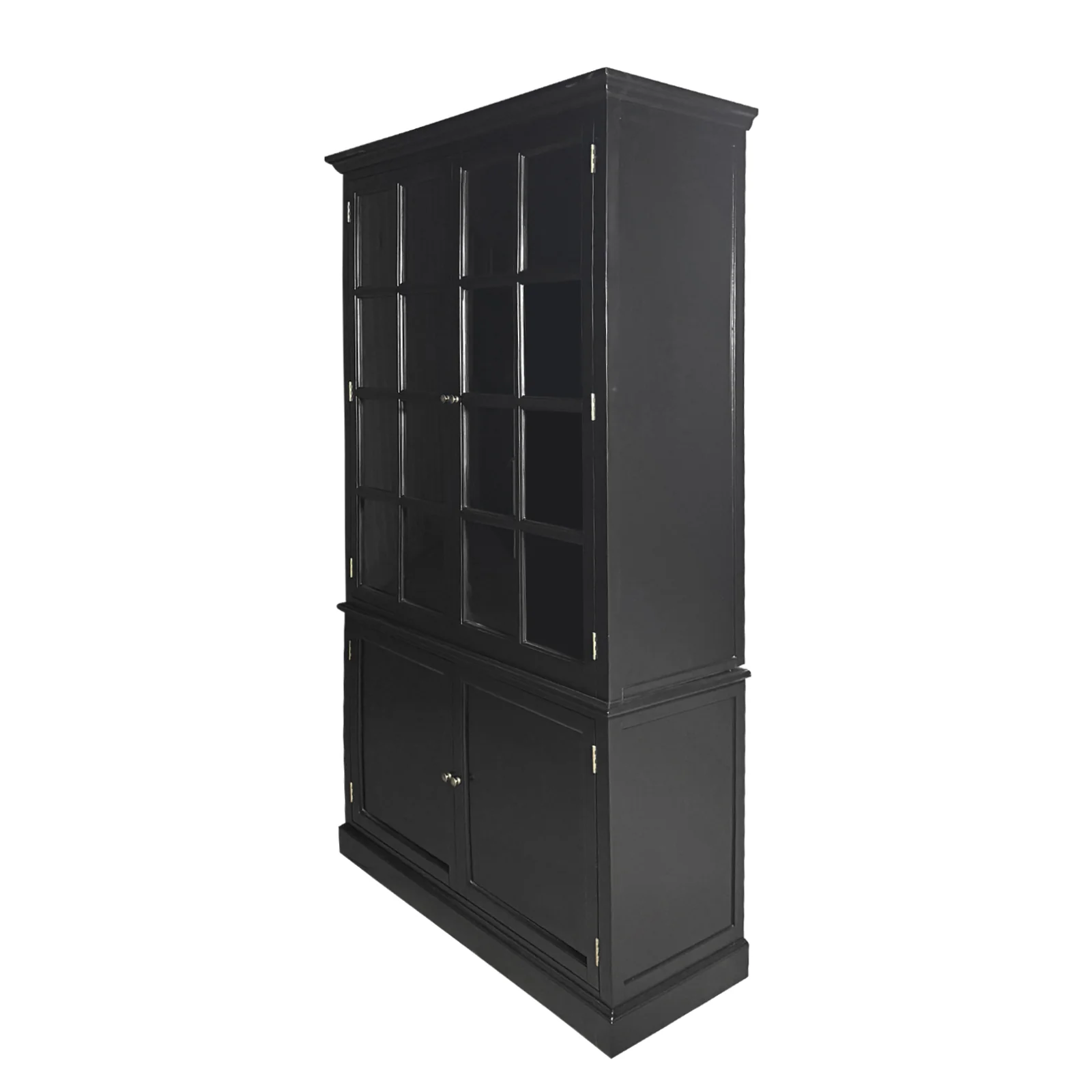 Hamptons Coastal Hutch Glass Display Cabinet Bookcase and Buffet Cupboard - Image 15