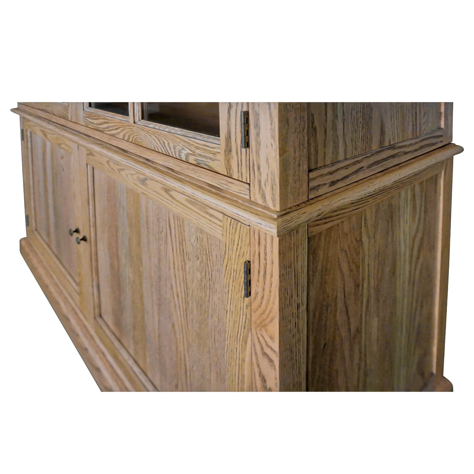 Hamptons Coastal Hutch Glass Display Cabinet Bookcase and Buffet Cupboard - Image 8
