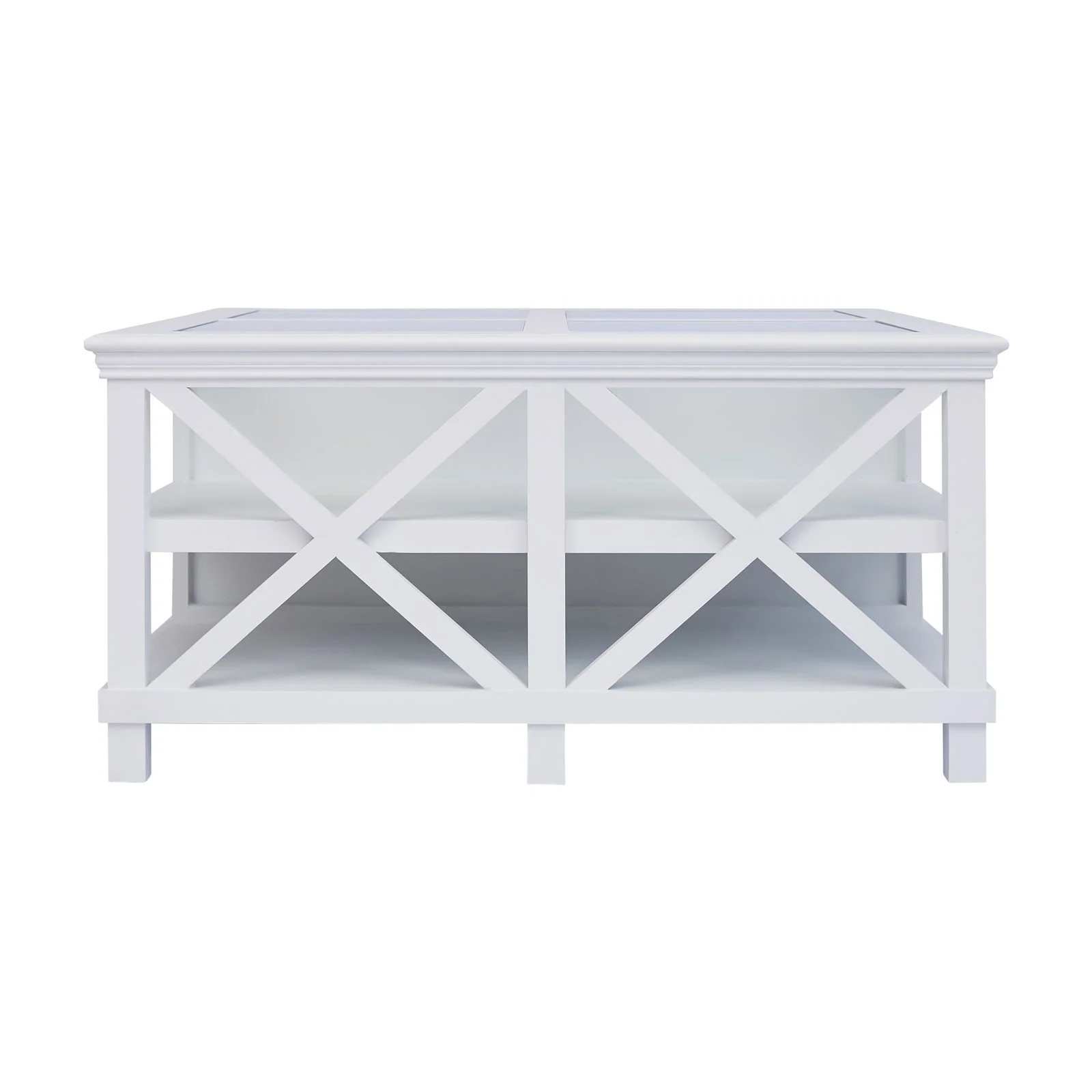 Hamptons Coastal Large Glass Coffee Table - Image 11