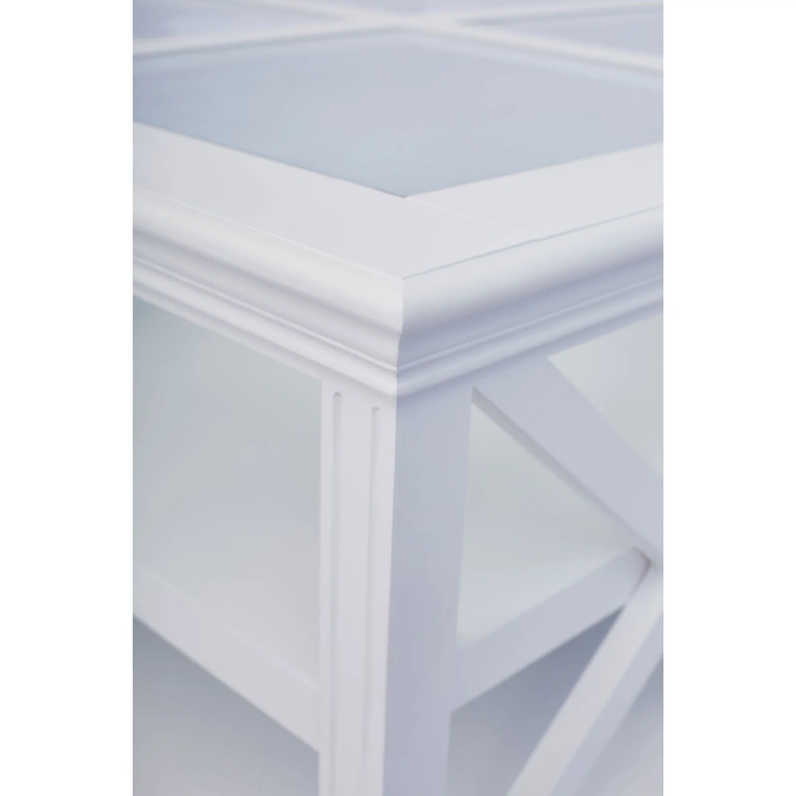 Hamptons Coastal Large Glass Coffee Table - Image 12