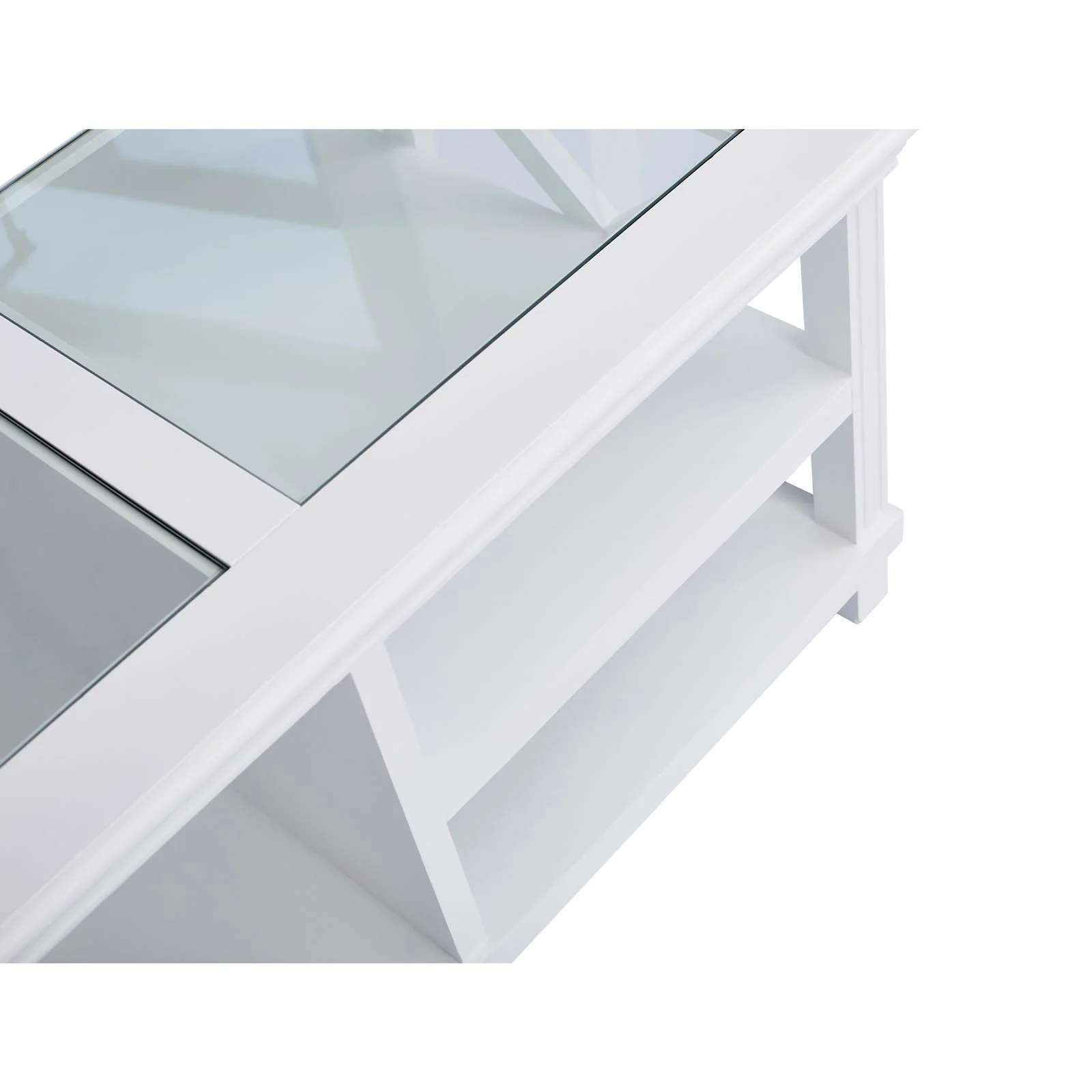 Hamptons Coastal Large Glass Coffee Table - Image 16